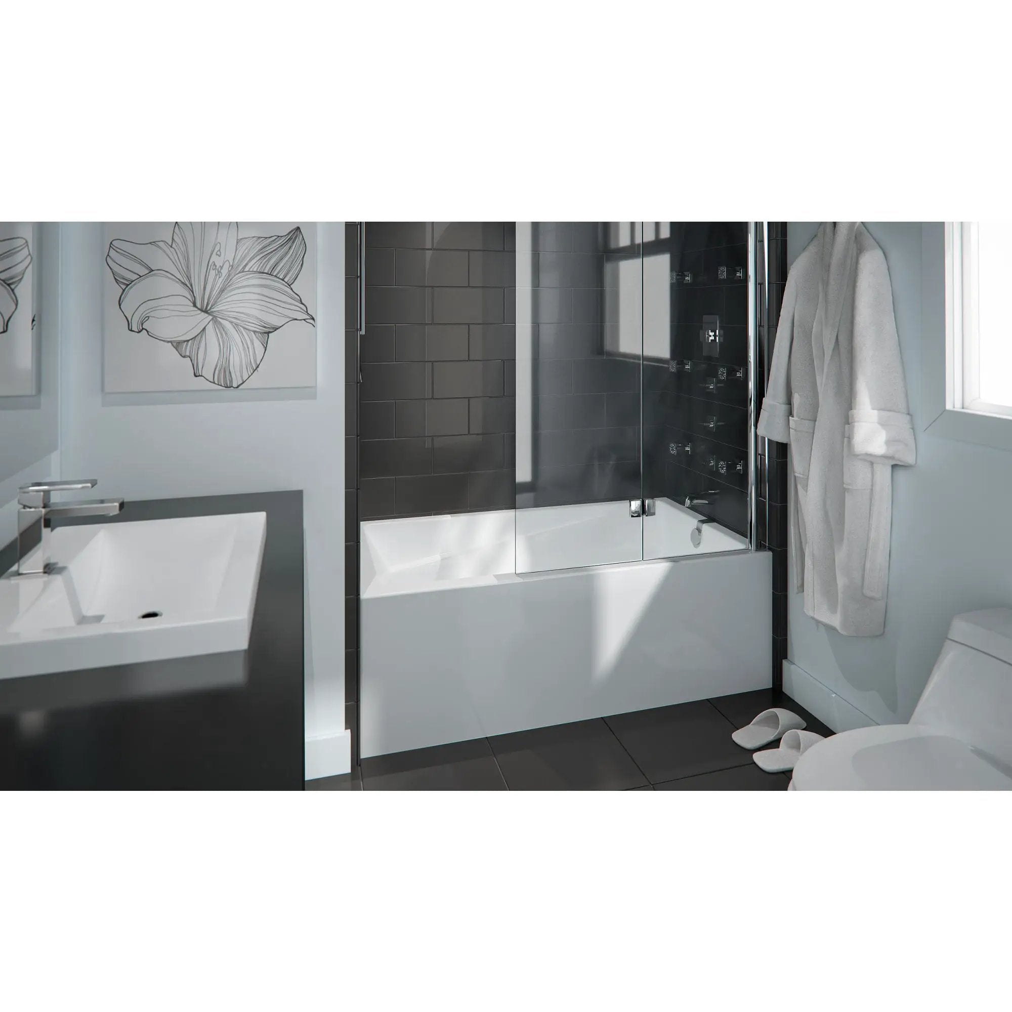 white bathtub