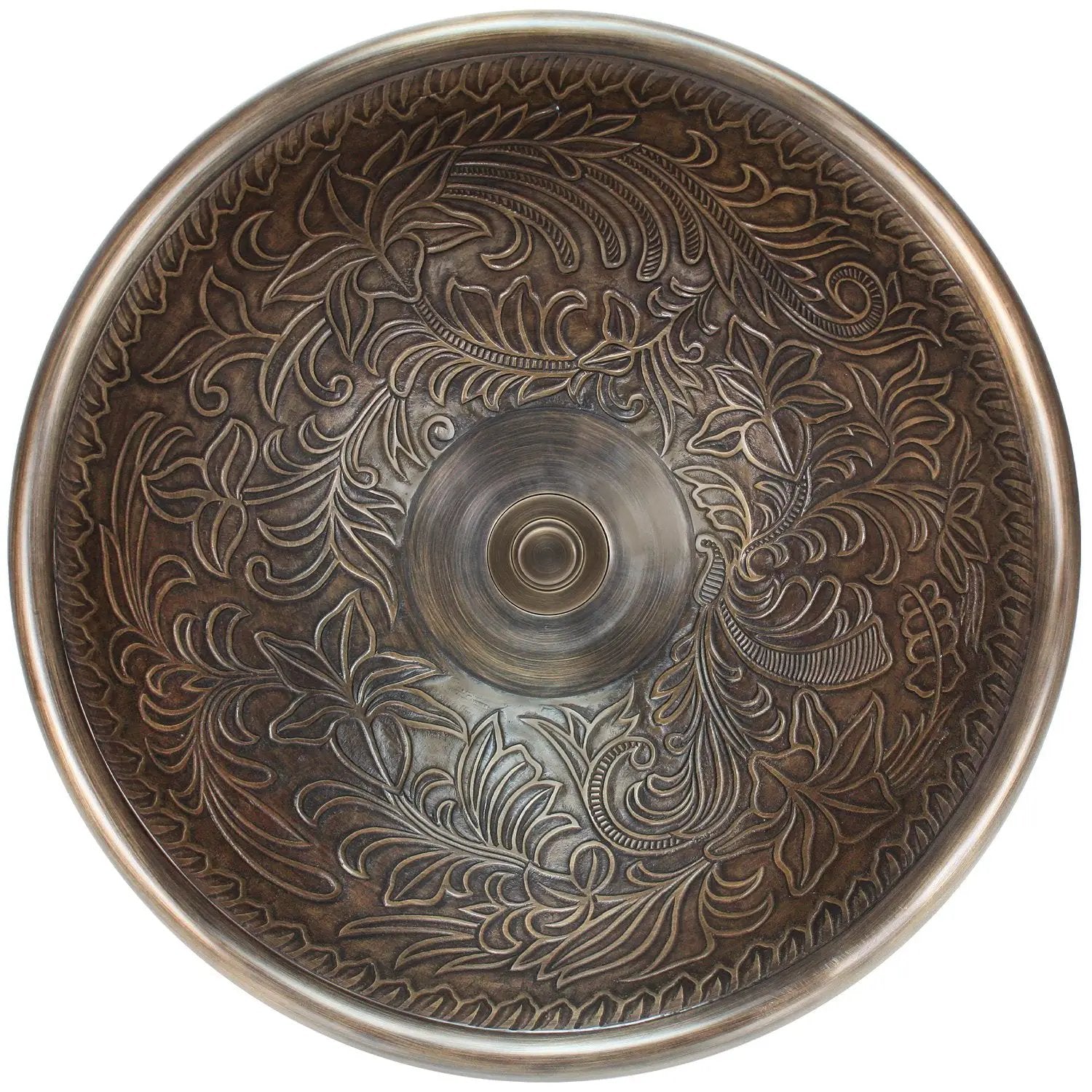 Linkasink Large Round Botanical Drop-In or Vessel Sink 17" by Linkasink
