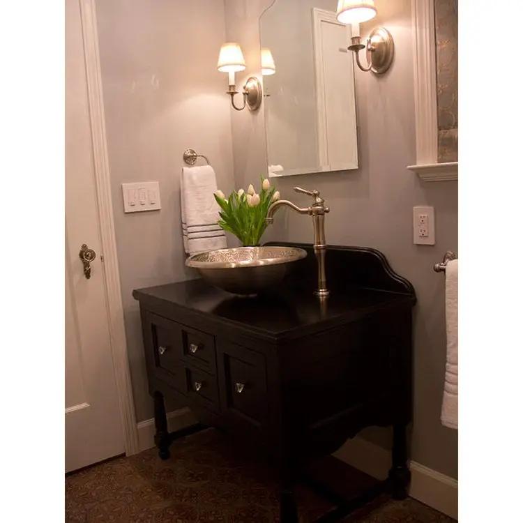 white bronze sink