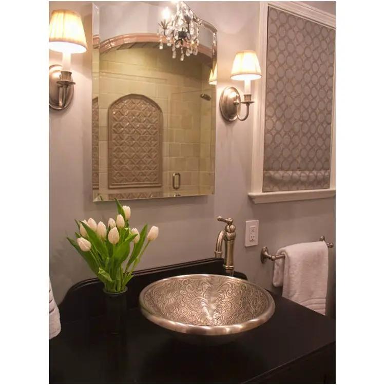 white bronze sink