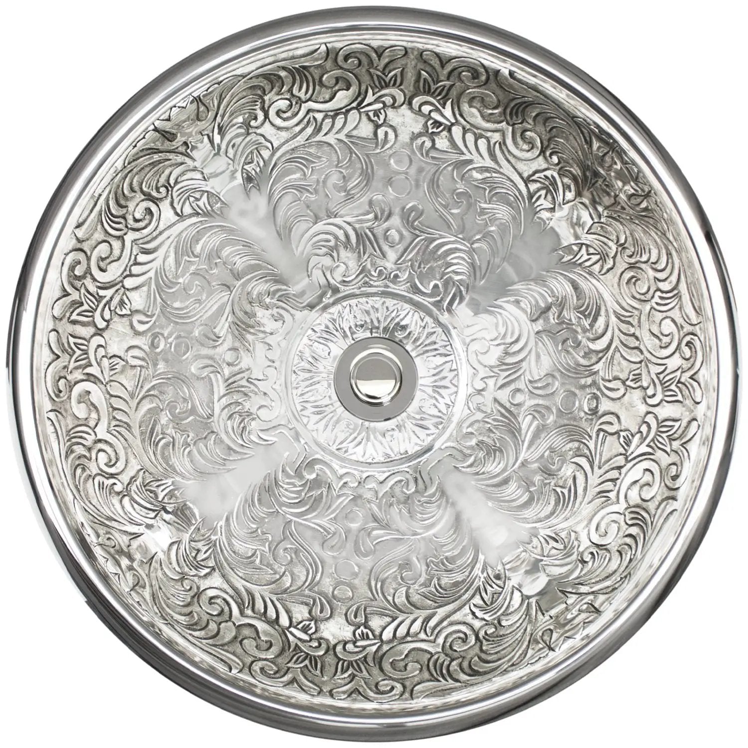 Linkasink Brocade Large Round Drop-In or Vessel Sink 17" by Linkasink