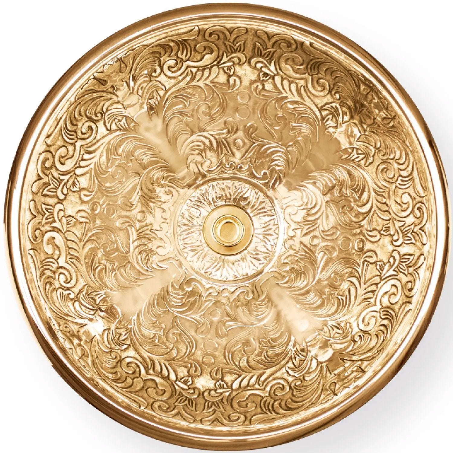 Linkasink Brocade Large Round Drop-In or Vessel Sink 17" by Linkasink