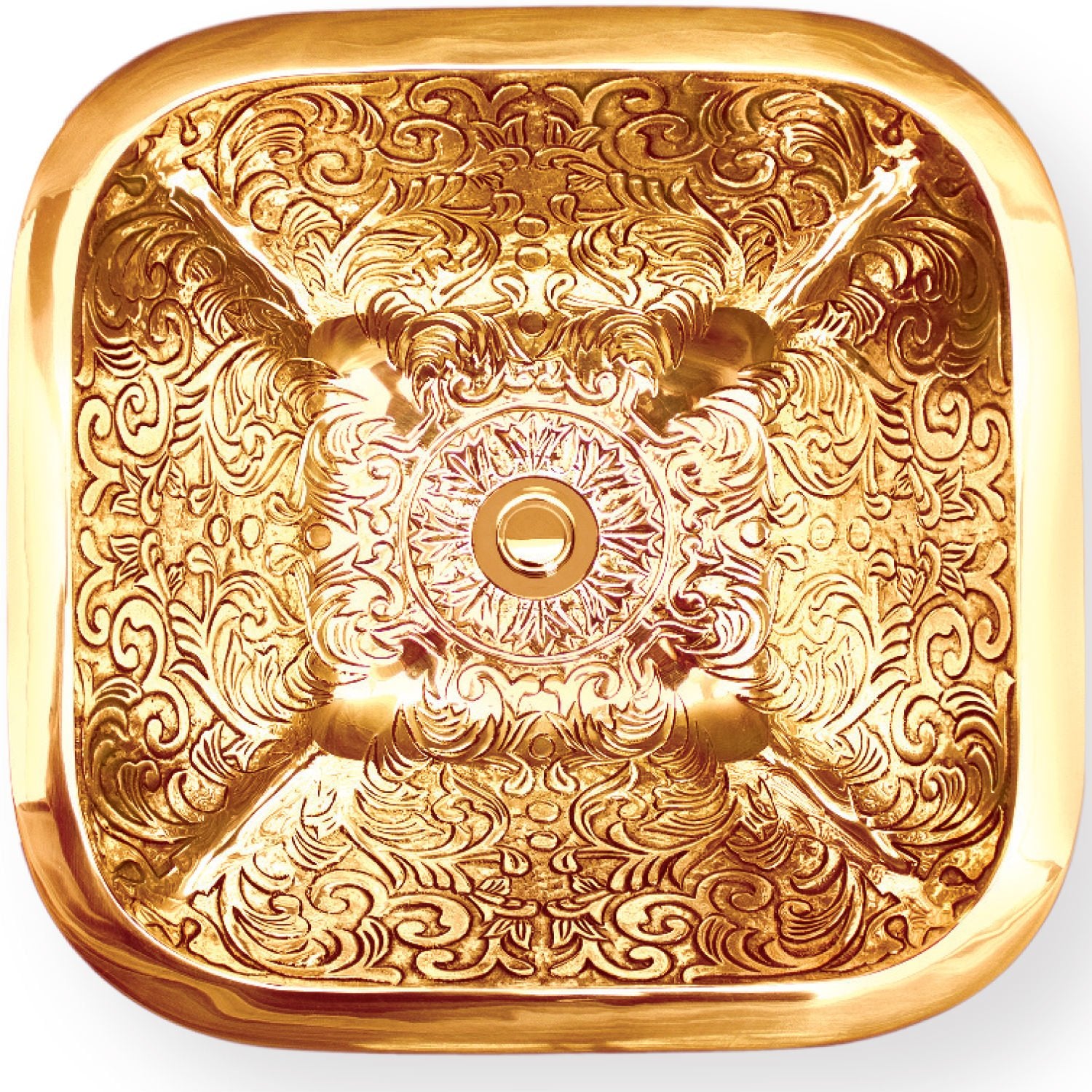 Linkasink Square Brocade Drop-In Undermount or Vessel Sink 16" by Linkasink