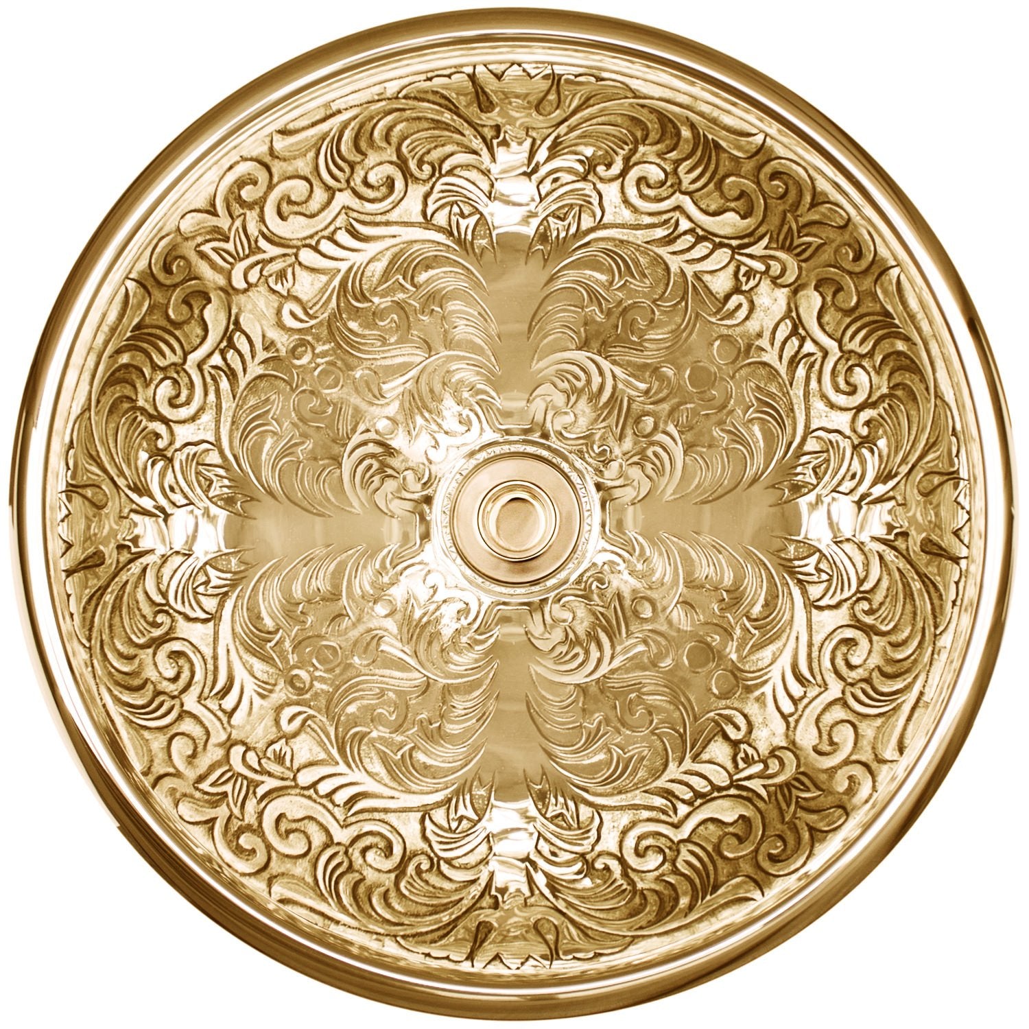 Linkasink Small Round Brocade Drop-In or Vessel Sink 14" by Linkasink