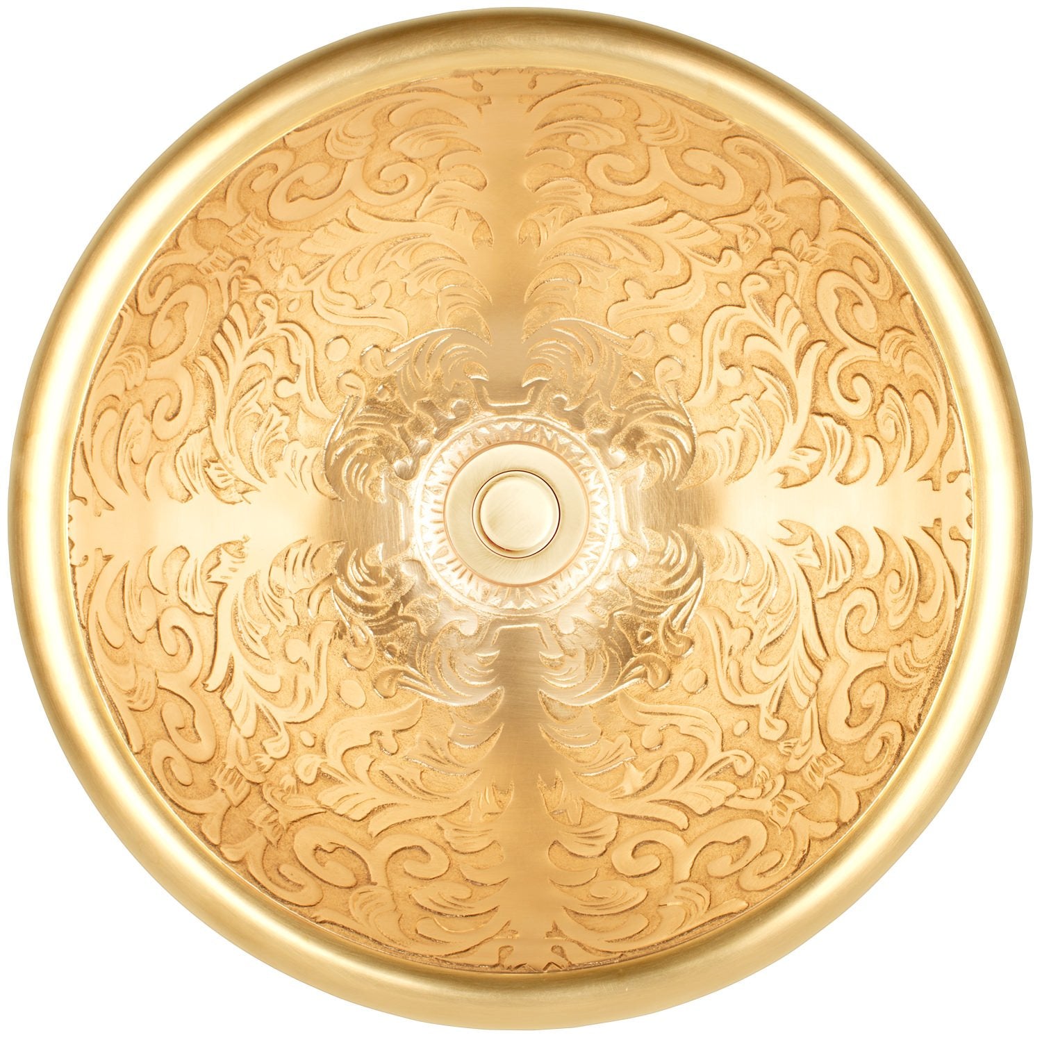 Linkasink Small Round Brocade Drop-In or Vessel Sink 14" by Linkasink