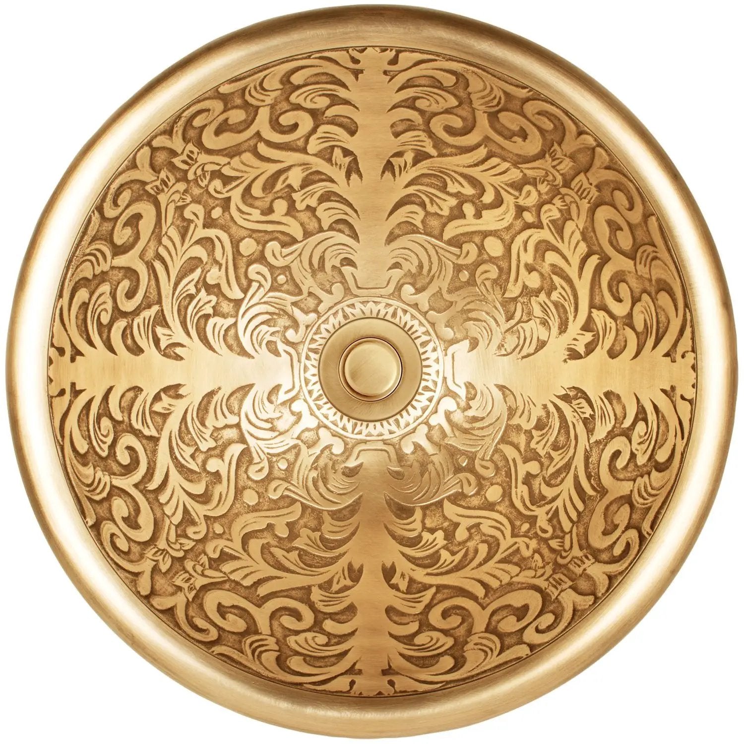 Linkasink Small Round Brocade Drop-In or Vessel Sink 14" by Linkasink