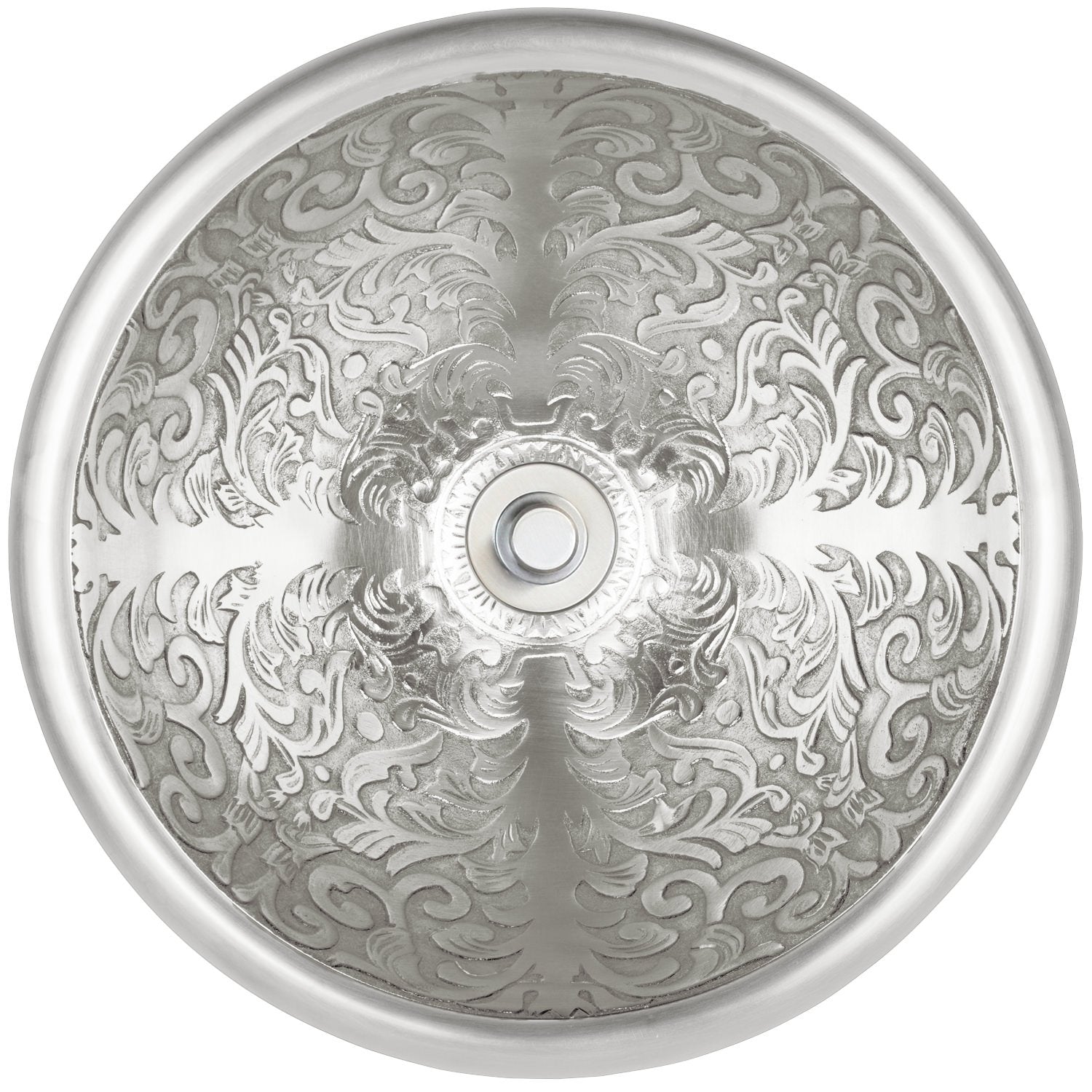 Linkasink Small Round Brocade Drop-In or Vessel Sink 14" by Linkasink