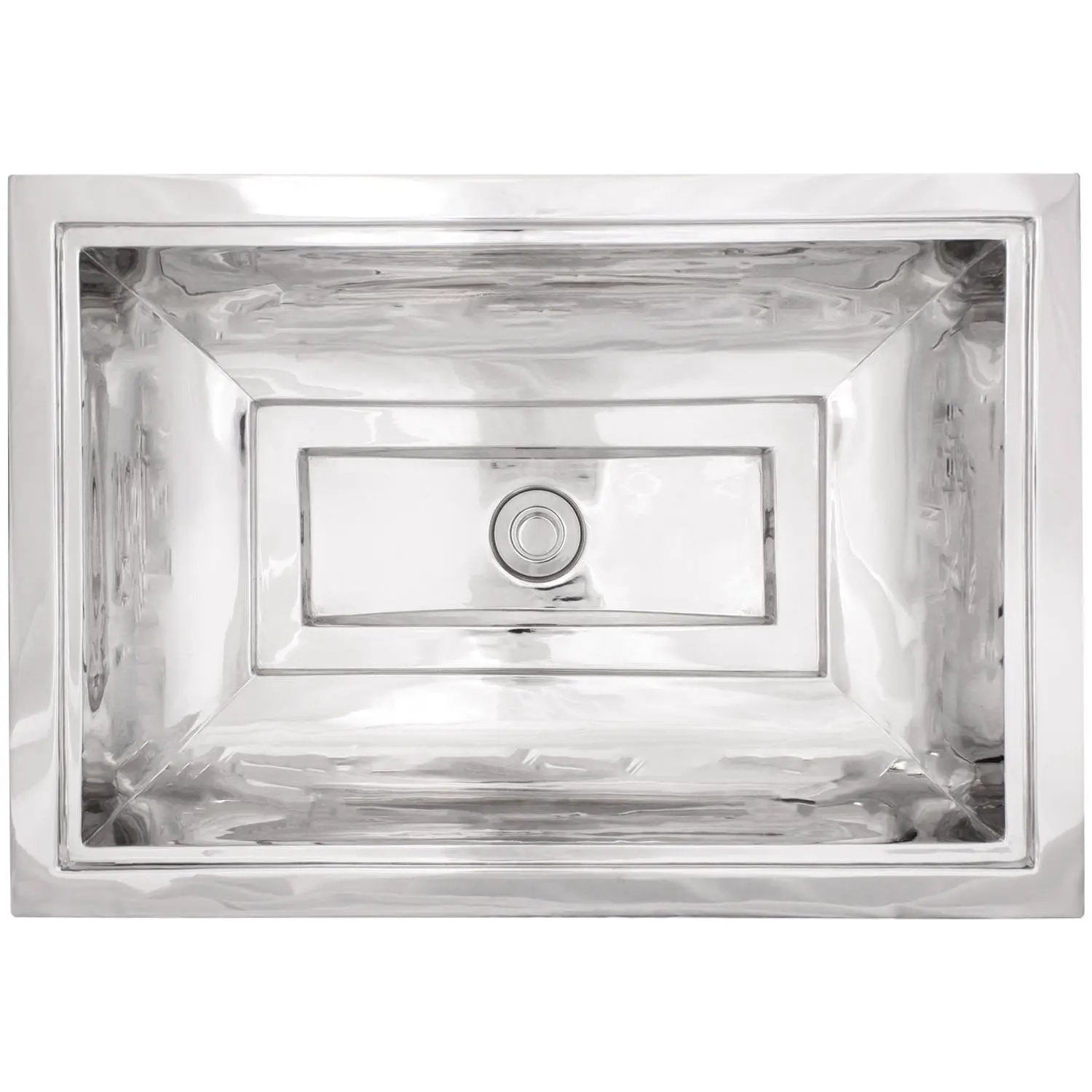 Linkasink Tiffany Rectangular Smooth Metal Drop-In or Undermount Sink 21.75" by Linkasink