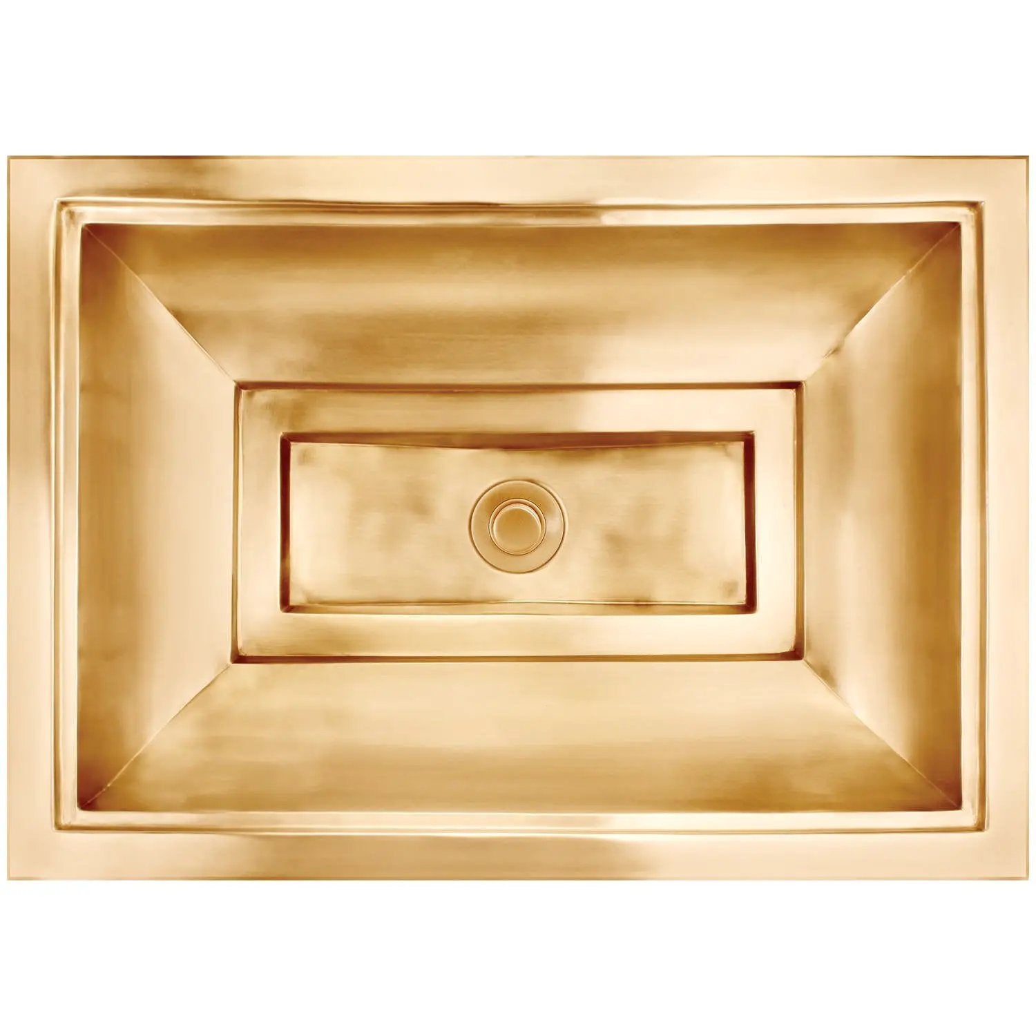 Linkasink Tiffany Rectangular Smooth Metal Drop-In or Undermount Sink 21.75" by Linkasink