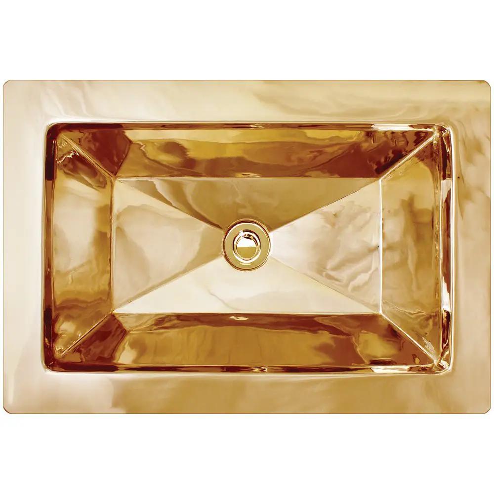 Linkasink Yves Rectangular Smooth Metal Drop-In or Undermount Sink 21" by Linkasink