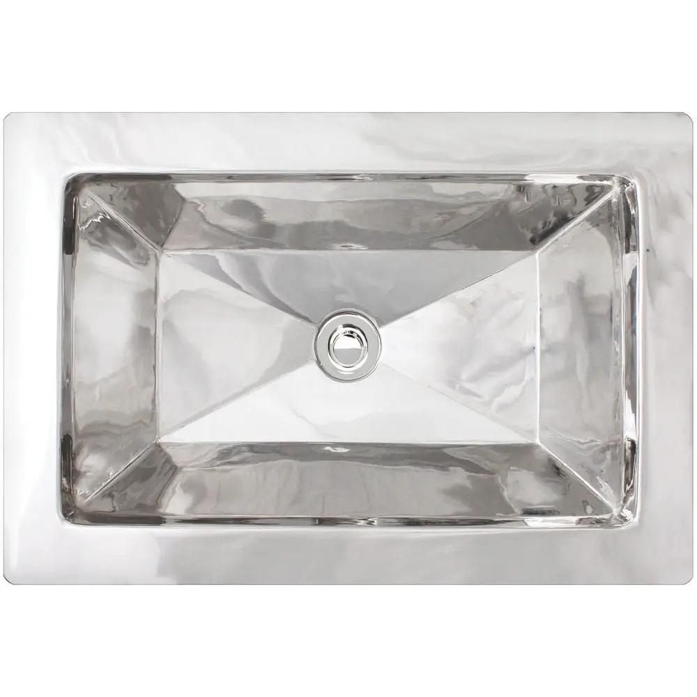 Linkasink Yves Rectangular Smooth Metal Drop-In or Undermount Sink 21" by Linkasink