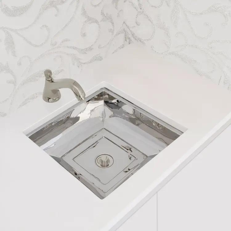 polished stainless steel sink