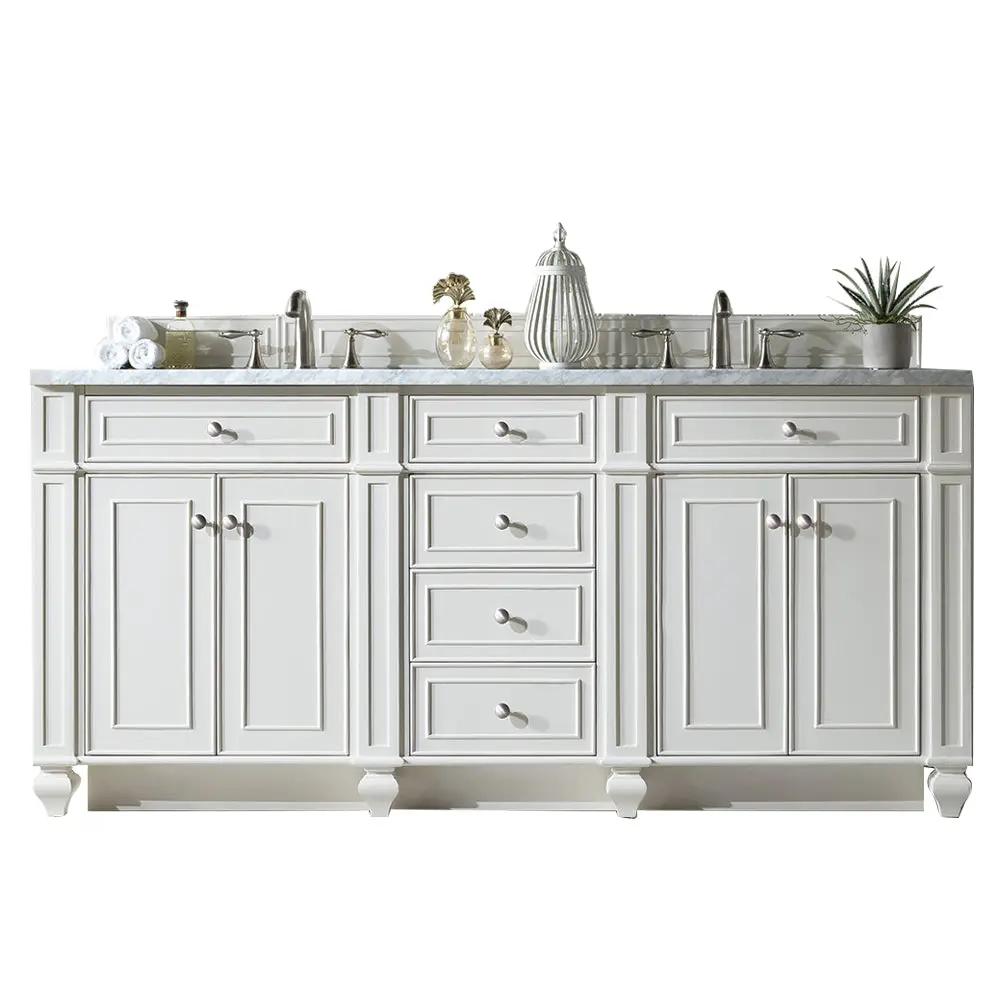James Martin Bristol 72" Double Vanity Set - Bright White by James Martin Vanities