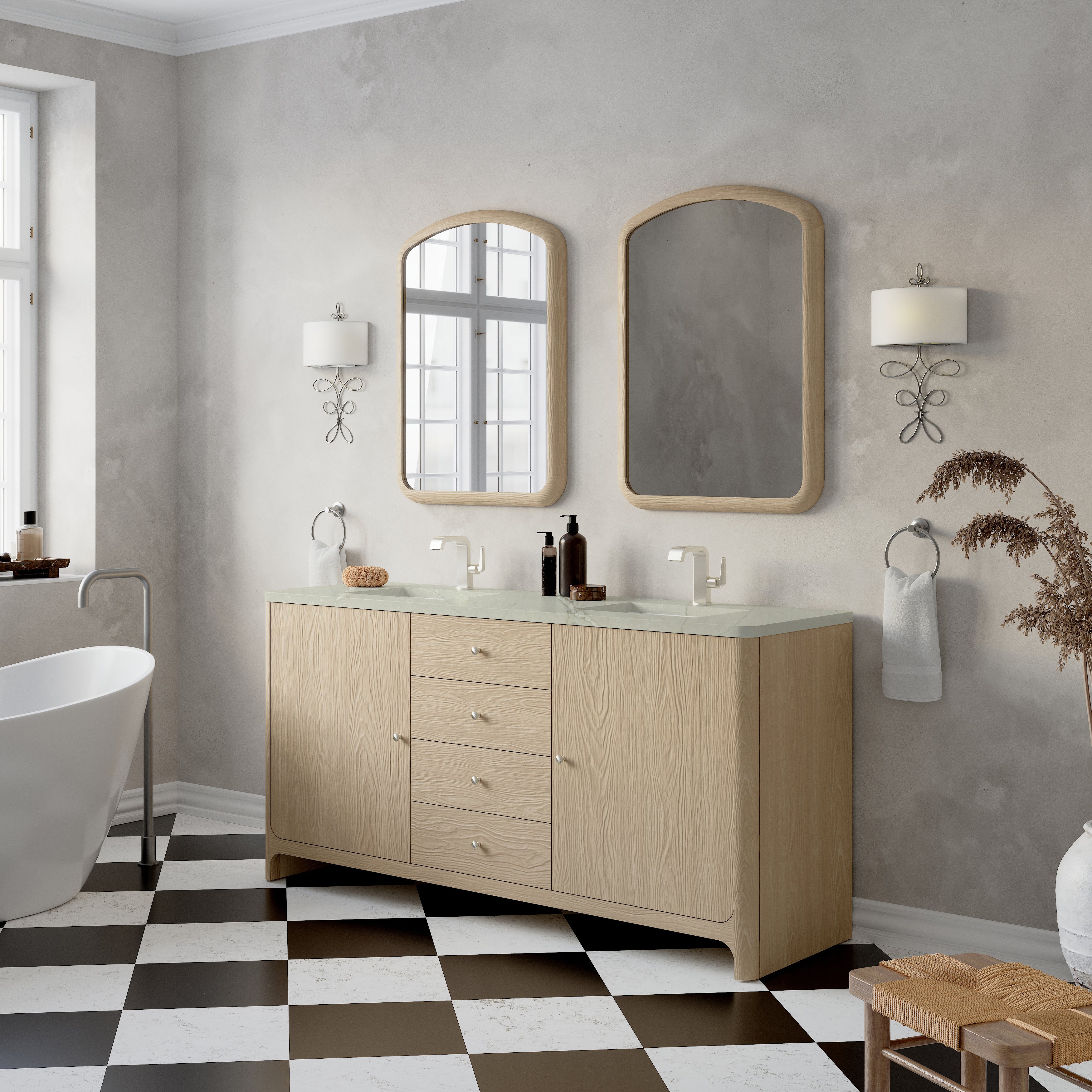 victorian silver quartz top vanity