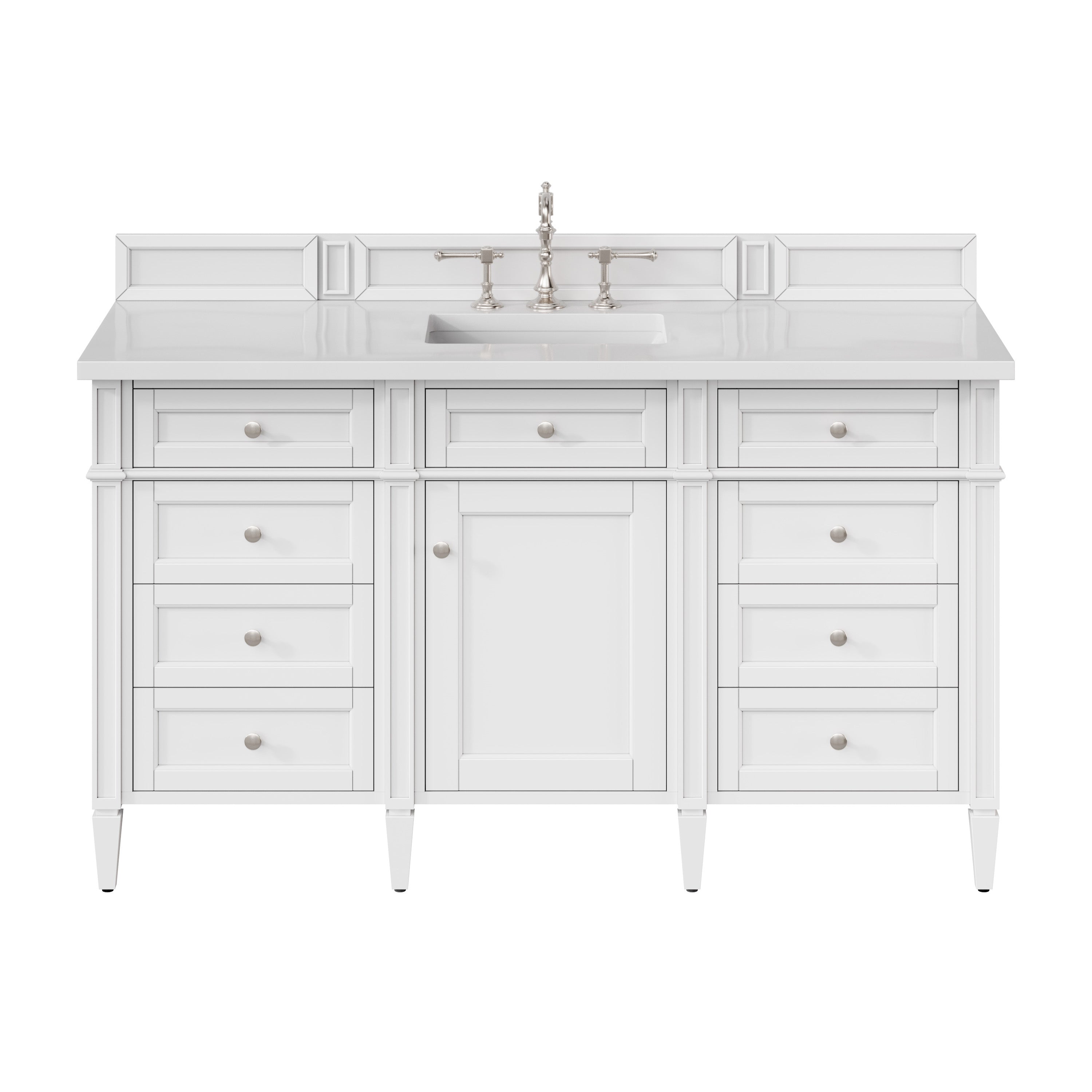 James Martin Vanities Brittany 60" Single Vanity - Bright White