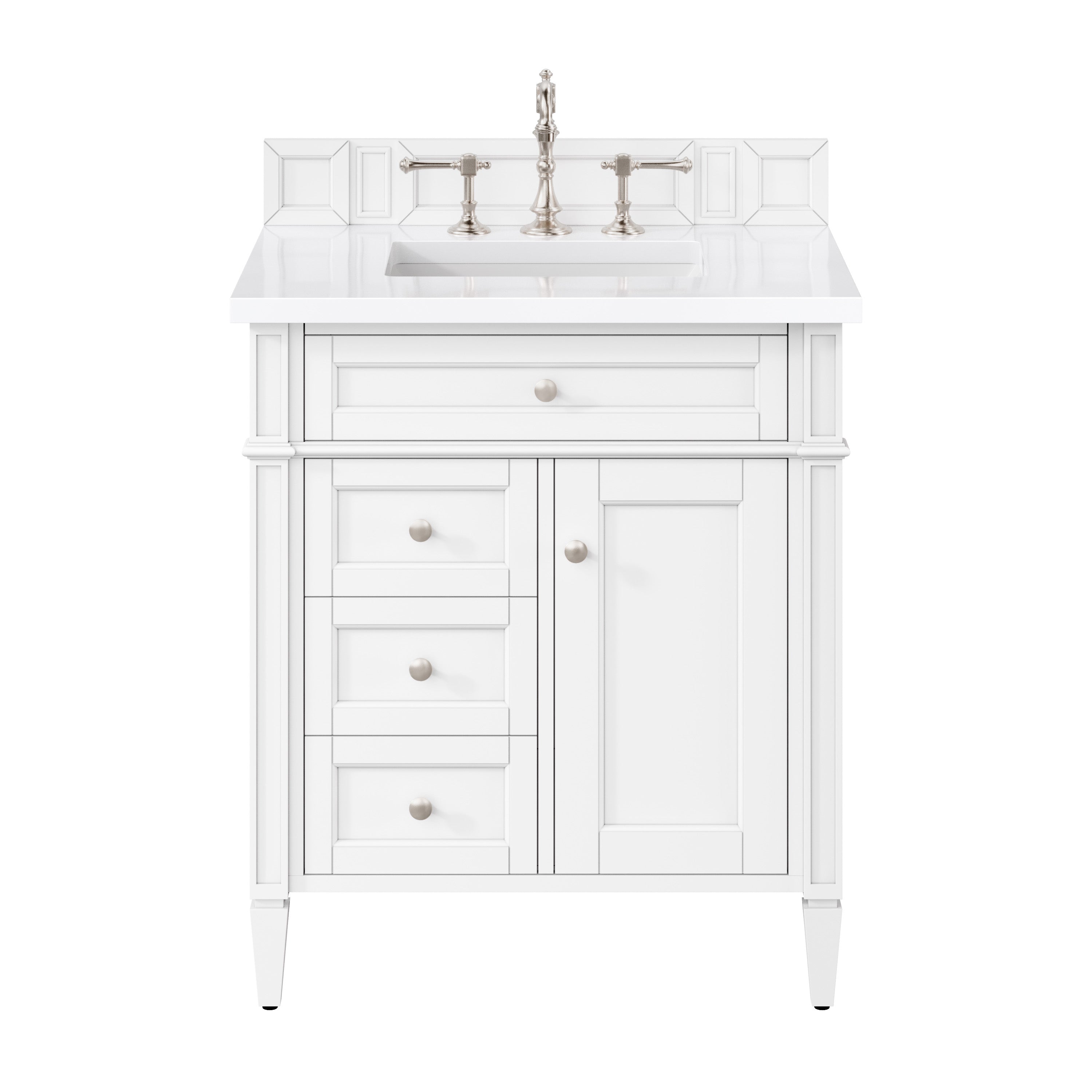 James Martin Vanities Brittany 30" Single Vanity - Bright White