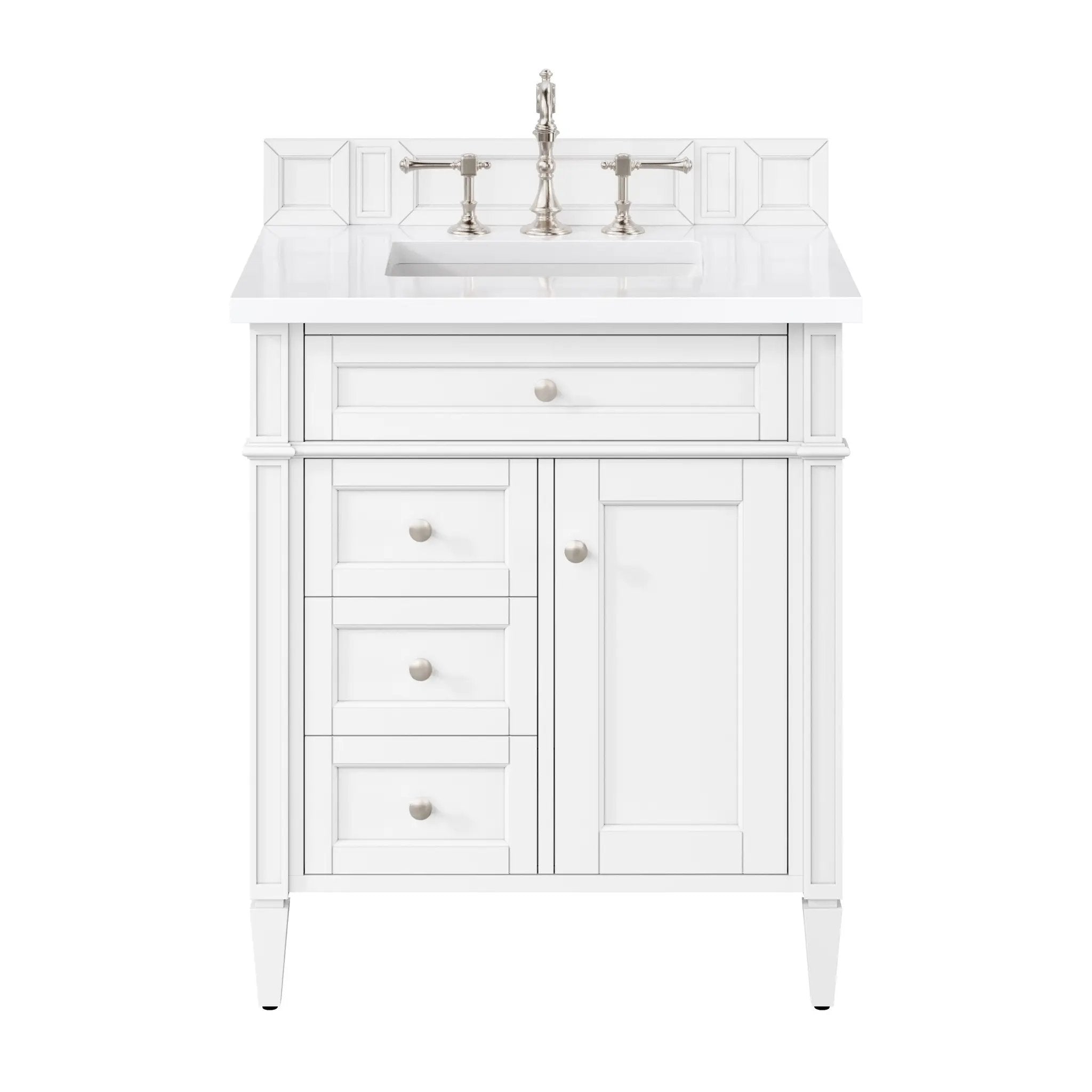 James Martin Brittany 30" Single Vanity Set - Bright White by James Martin Vanities
