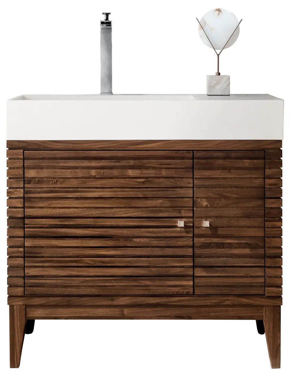James Martin Linear 36" Single Vanity Set - Mid-Century Walnut by James Martin Vanities