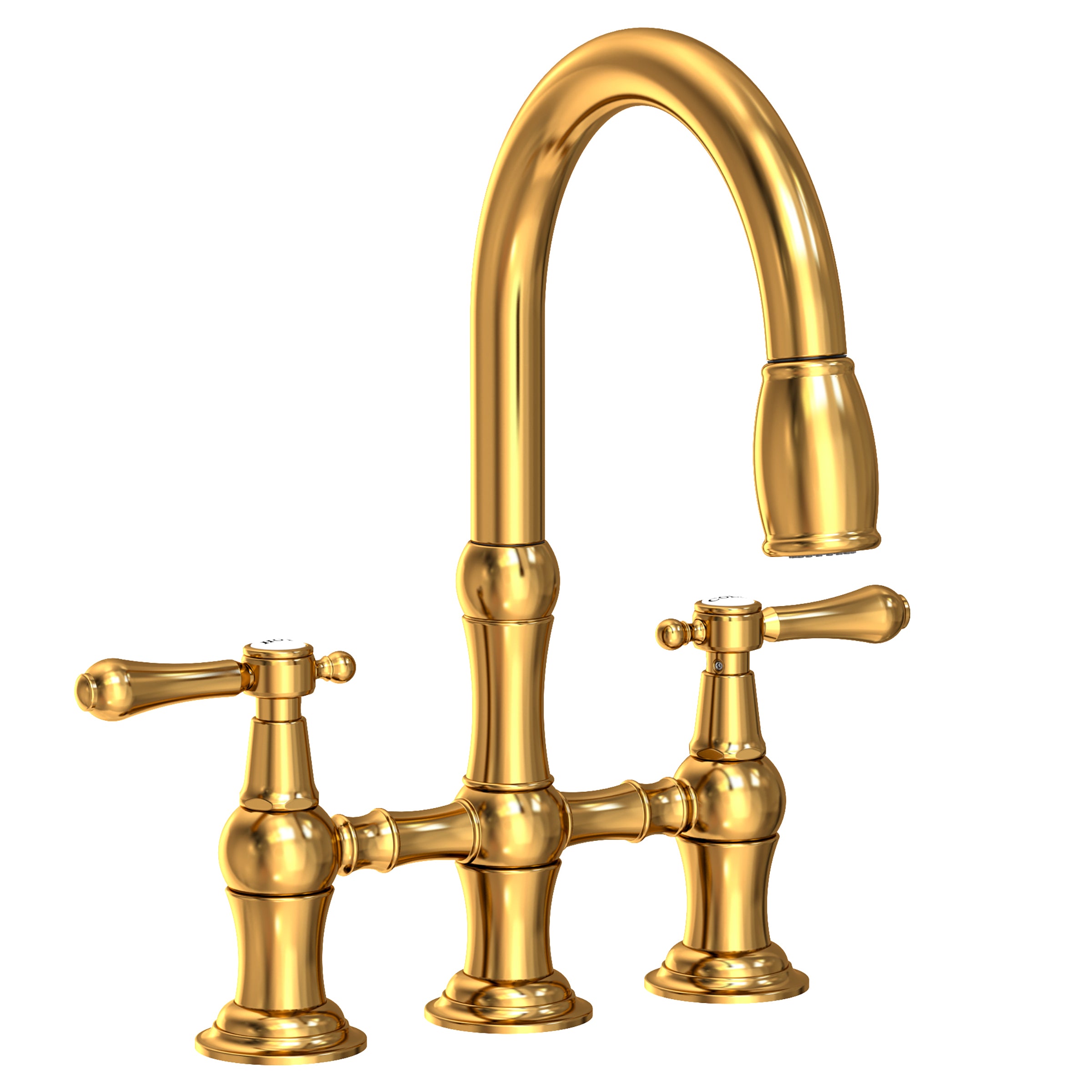Newport Brass Chesterfield Kitchen Bridge Pull-Down Faucet