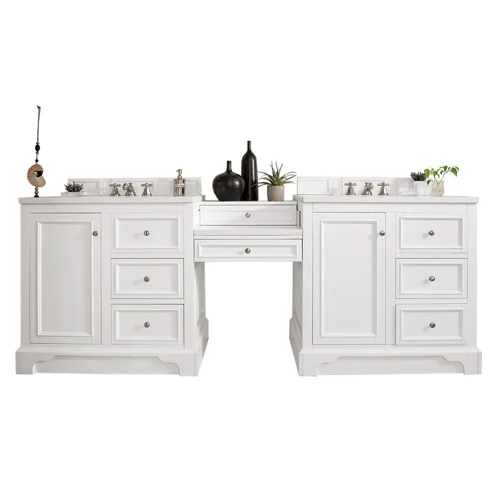 James Martin De Soto 94" Double Vanity Set - Bright White by James Martin Vanities