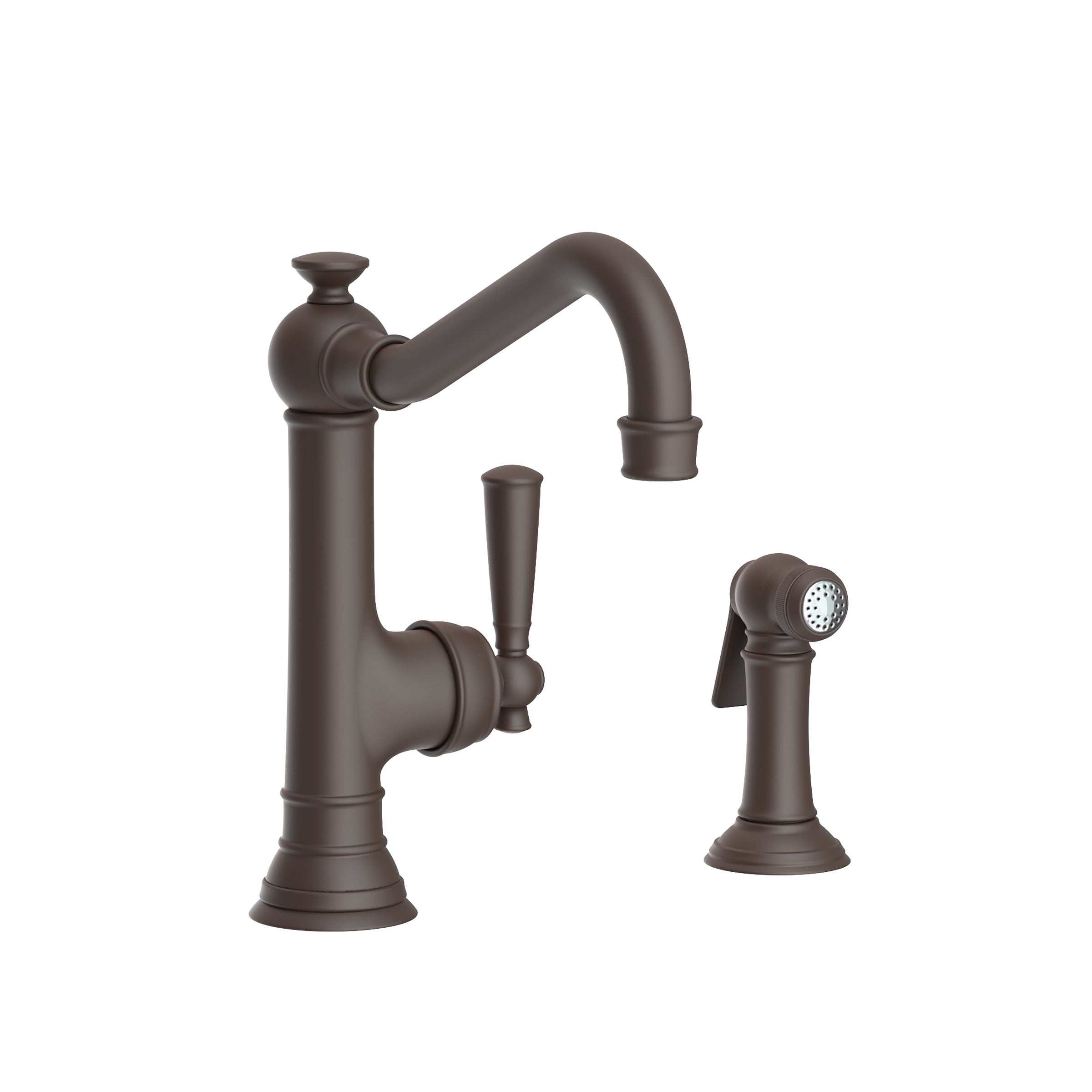 Newport Brass Jacobean Single Handle Kitchen Faucet with Side Spray