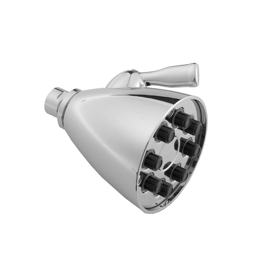 polished chrome shower head