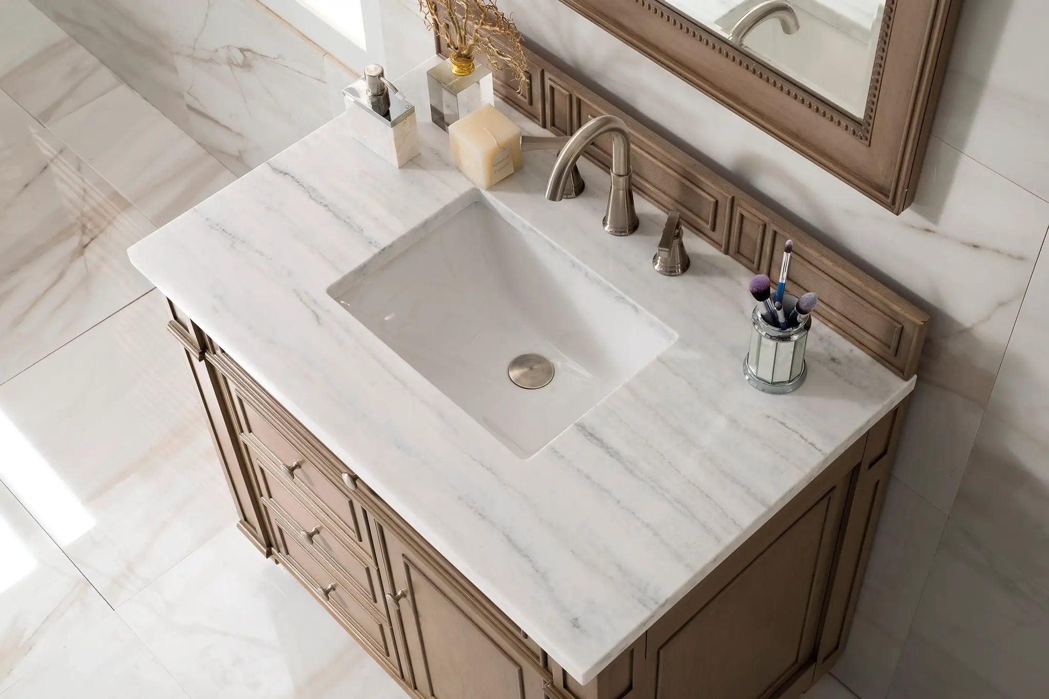 whitewashed walnut vanity