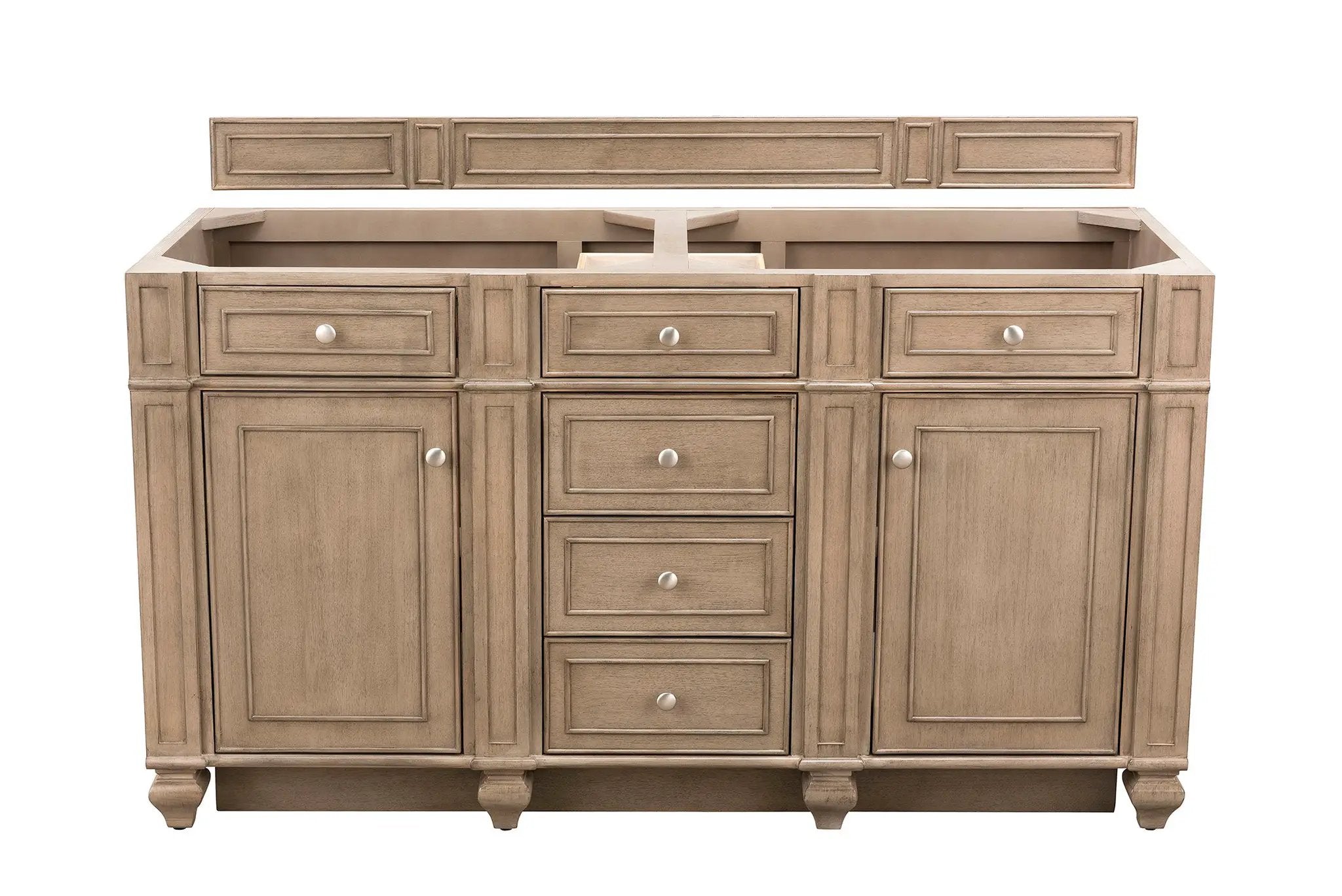 James Martin Bristol 60" Double Vanity Set - Whitewashed Walnut by James Martin Vanities