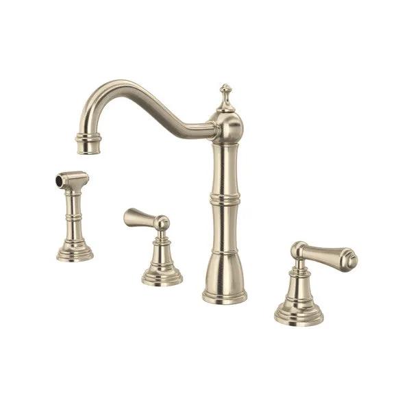Rohl Edwardian Two Handle Kitchen Faucet with Side Spray by Rohl