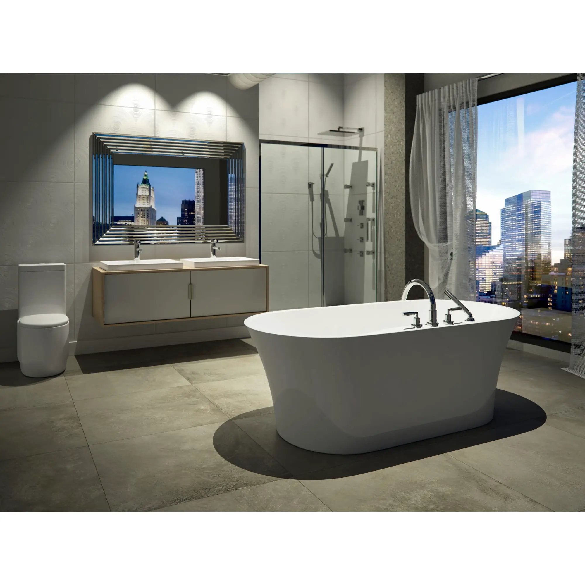 white bathtub