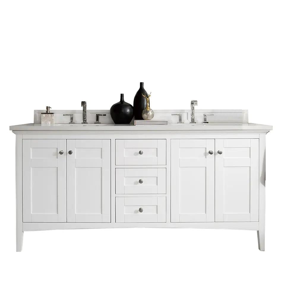 James Martin Palisades 72" Double Vanity Set - Bright White by James Martin Vanities