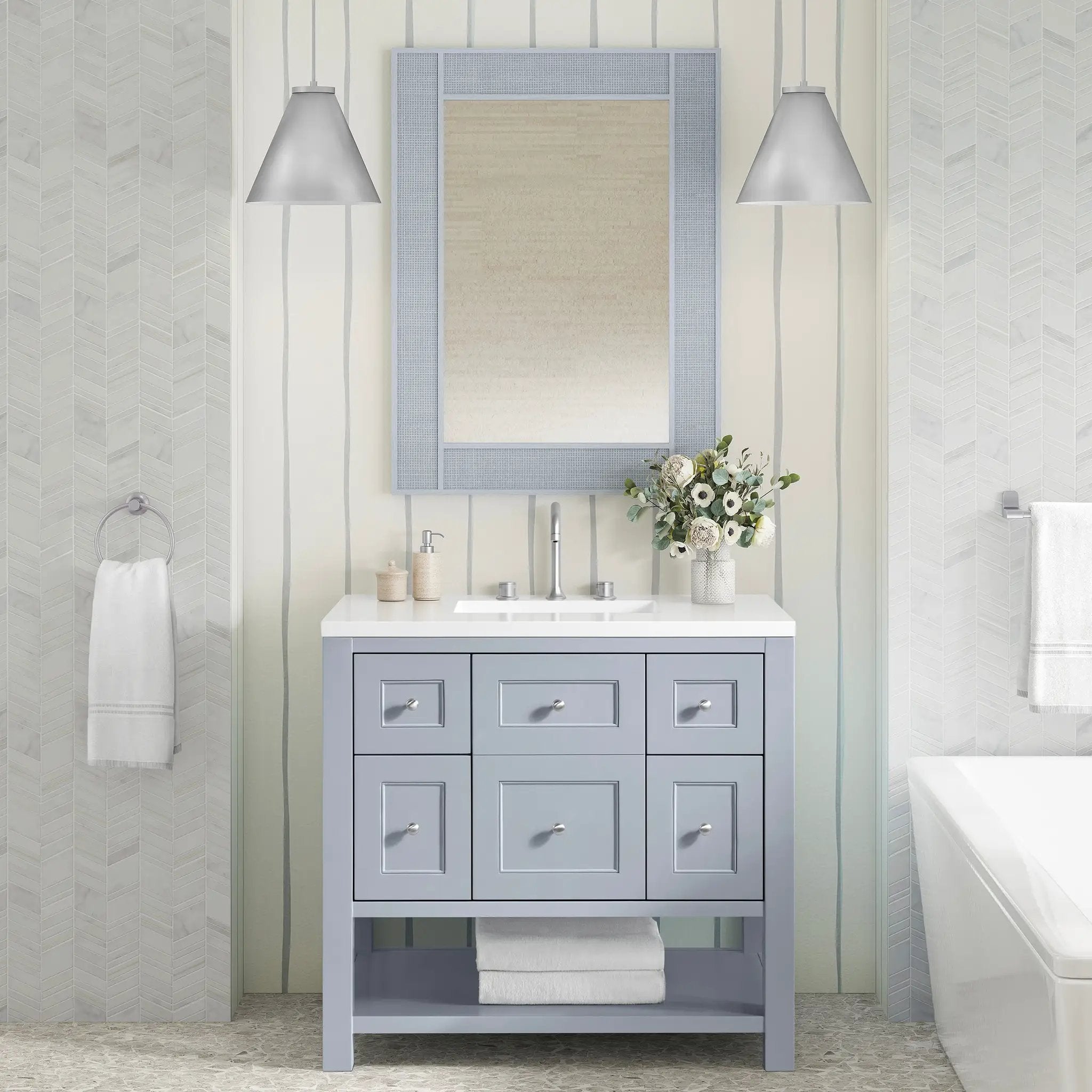 serenity blue mirror