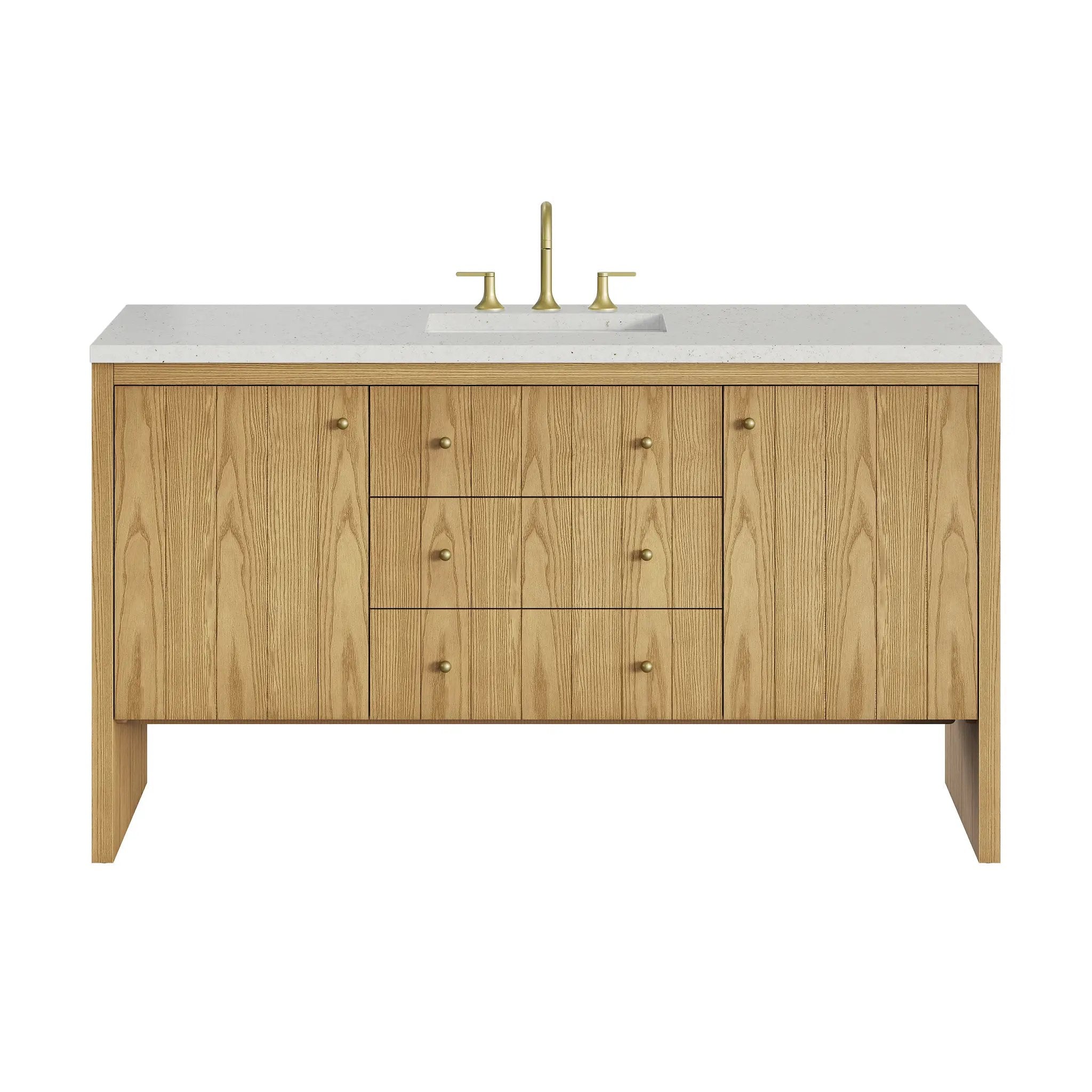James Martin Hudson 60" Single Vanity Set - Light Natural Oak by James Martin Vanities