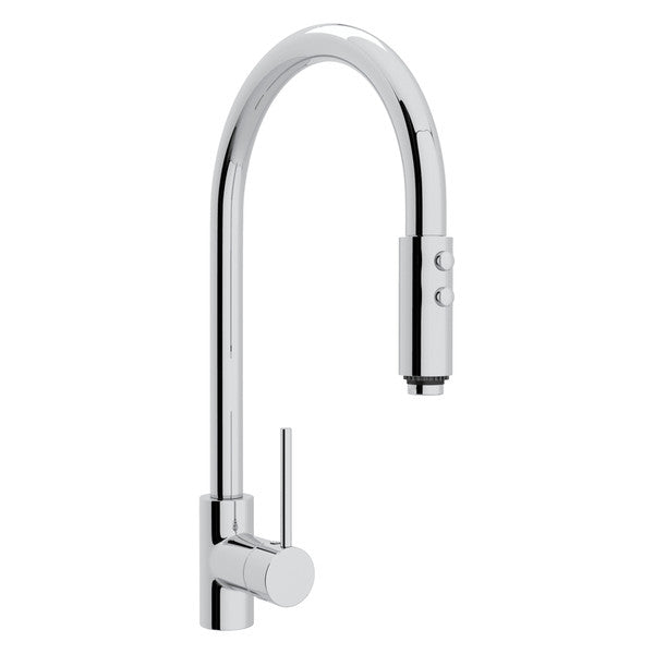 polished chrome kitchen faucet