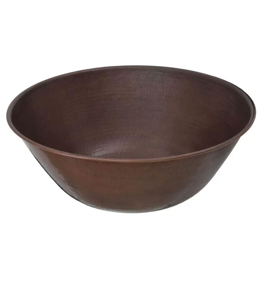 aged copper hammered sink