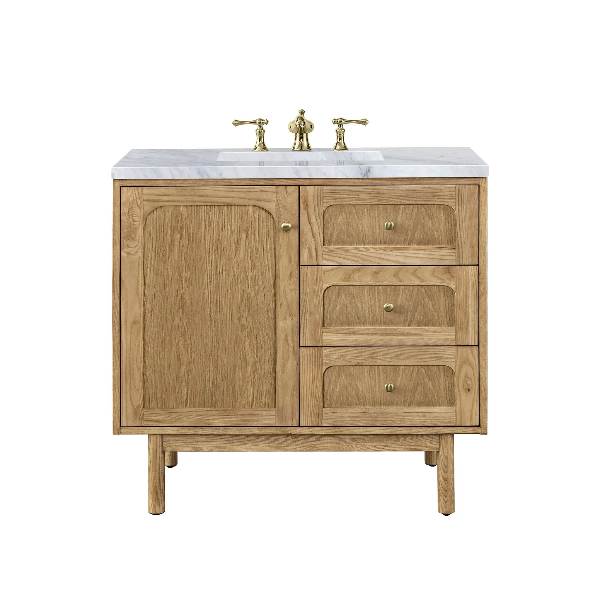 James Martin Laurent 36" Single Vanity Set - Light Natural Oak by James Martin Vanities