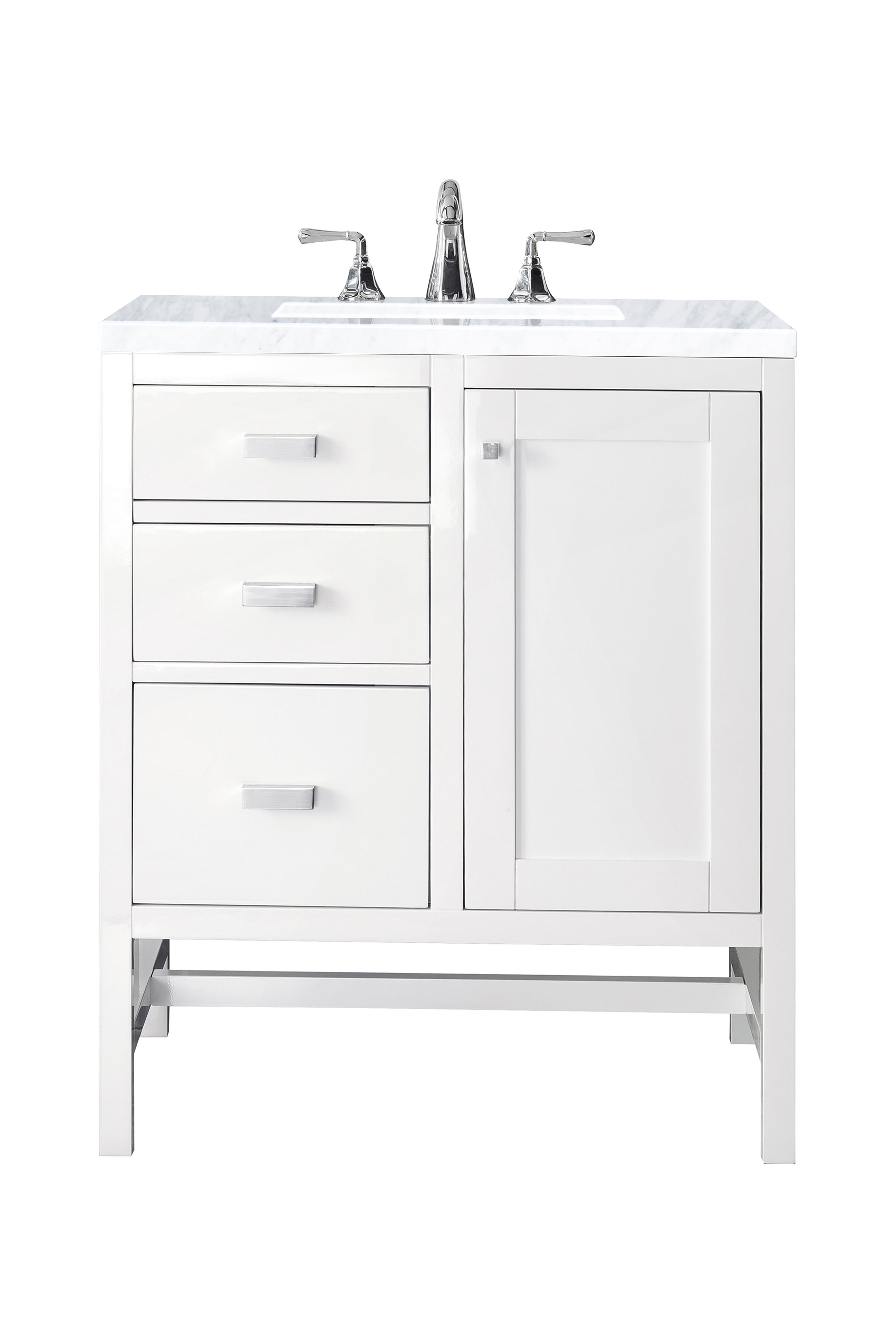 James Martin Vanities Addison 30" Single Vanity - Glossy White