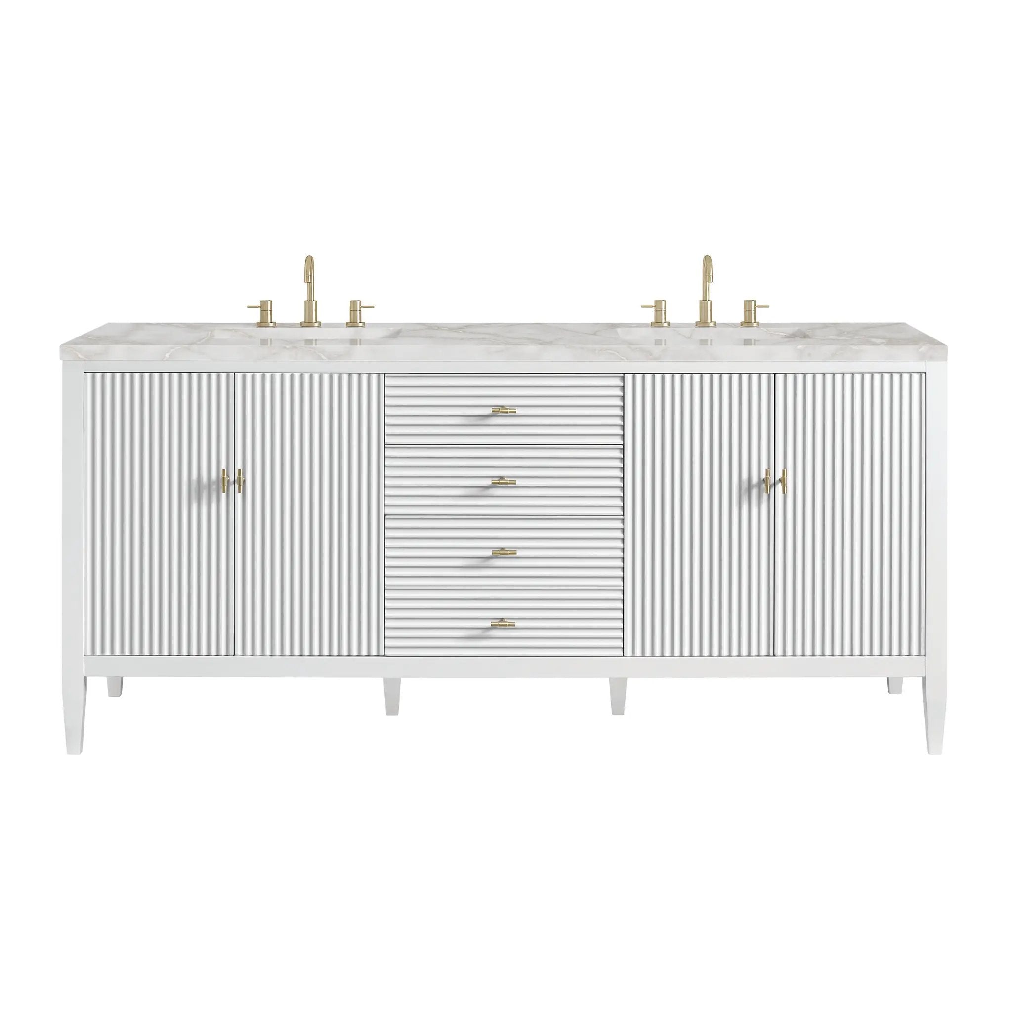 James Martin Myrrin 72" Vanity Set - Bright White by James Martin Vanities
