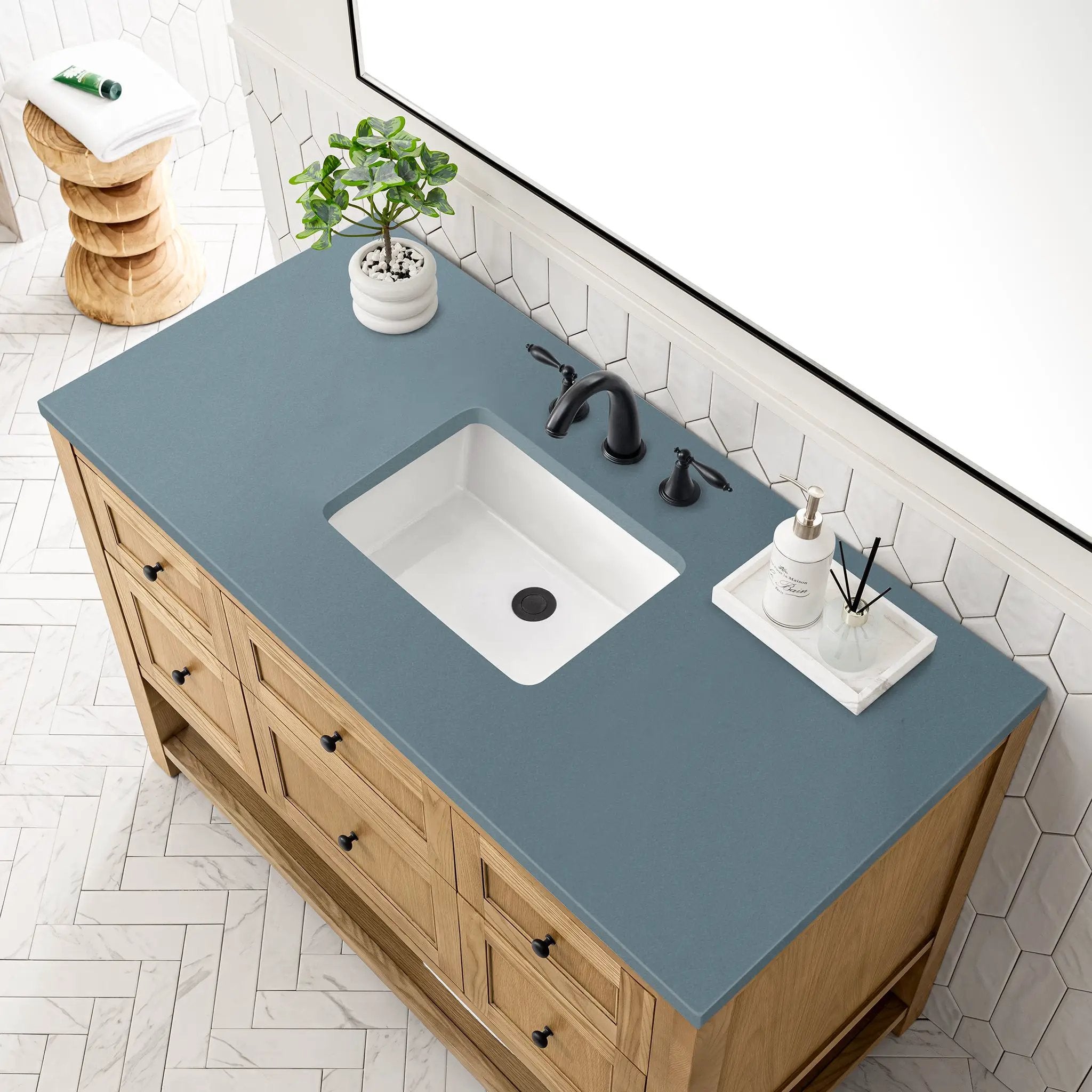 light natural oak vanity