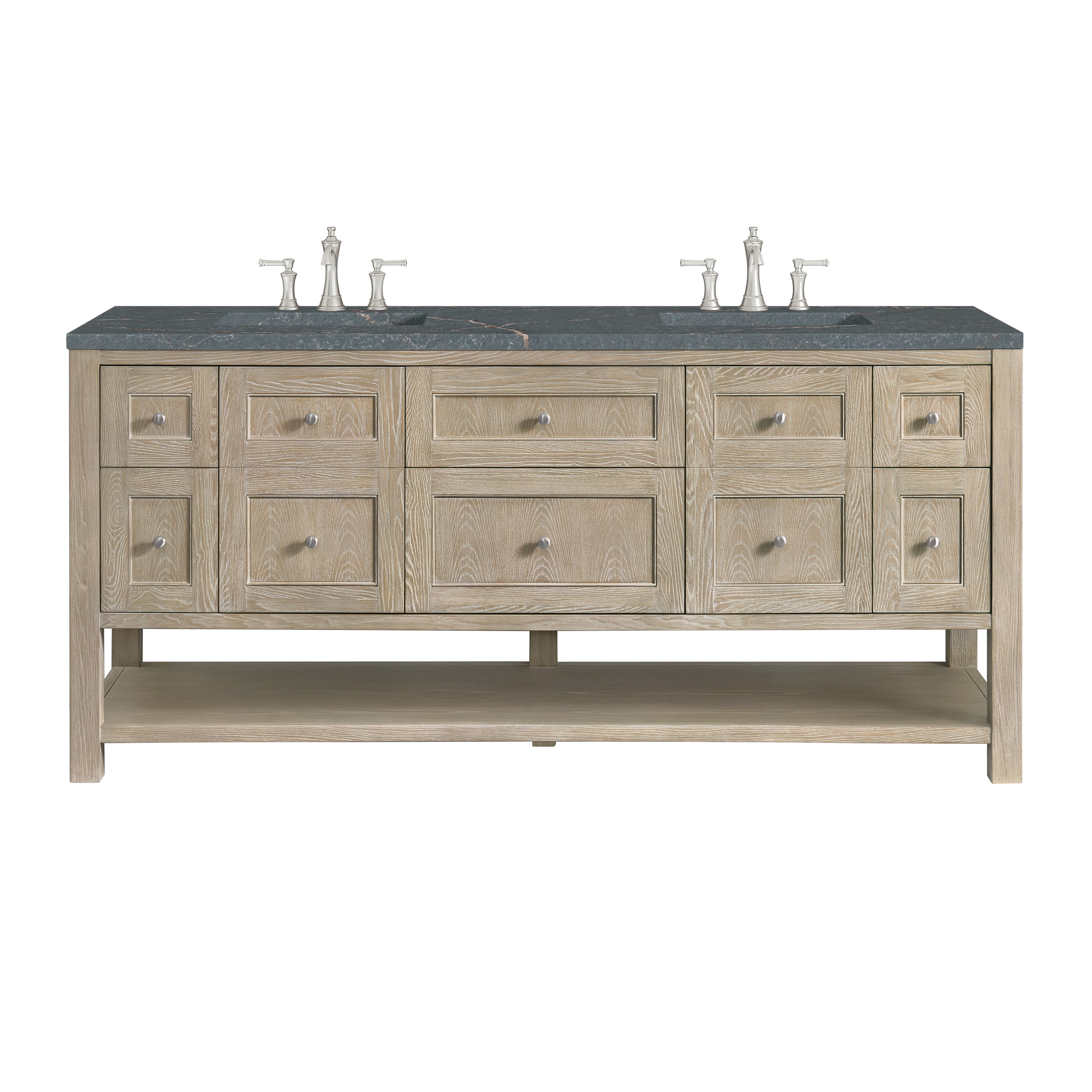 James Martin Vanities Breckenridge 72" Double Vanity - Whitewashed Oak