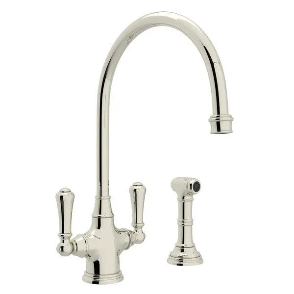 Rohl Georgian Era Two Handle Kitchen Faucet with Side Spray by Rohl