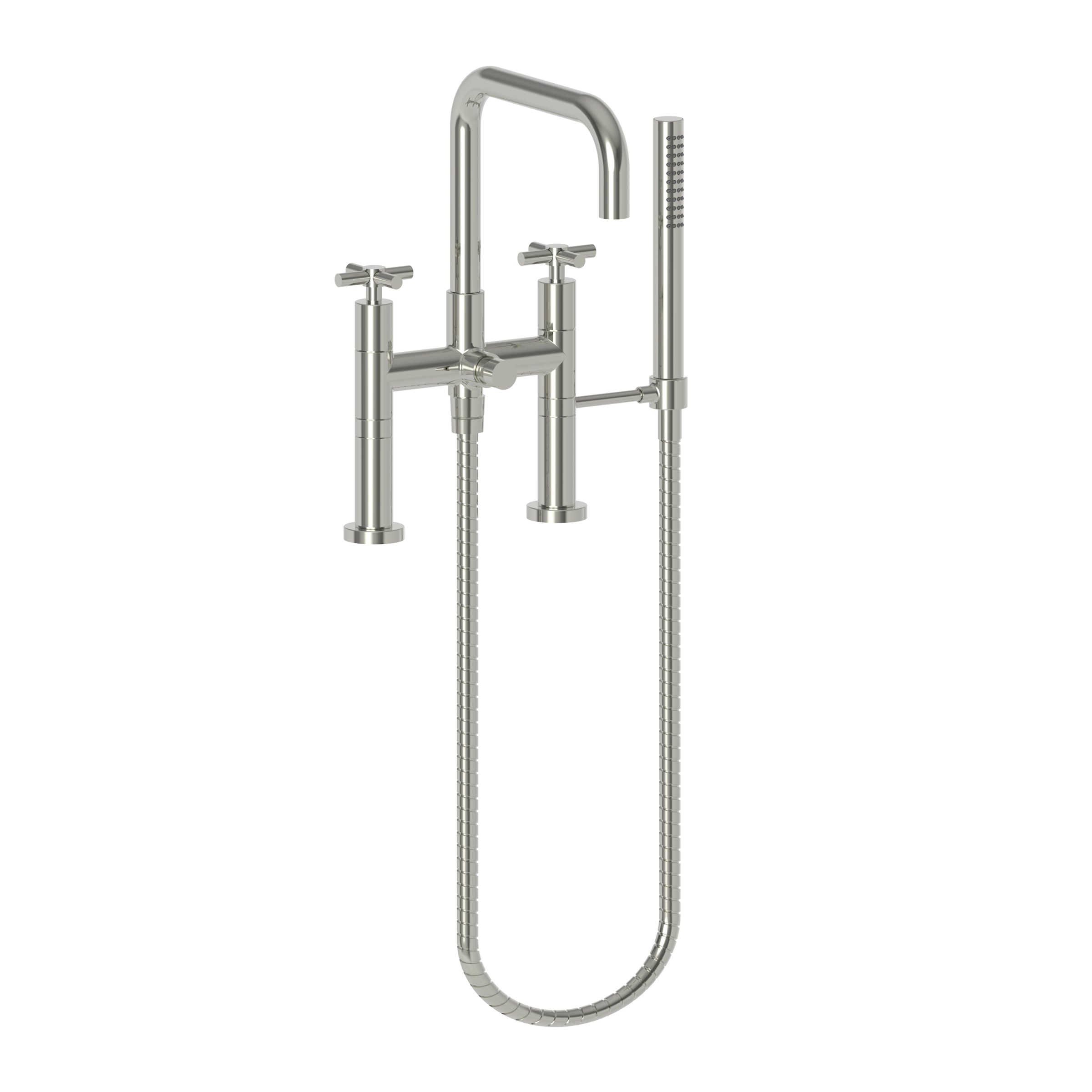 Newport Brass East Square Exposed Tub & Hand Shower Set - Deck Mount