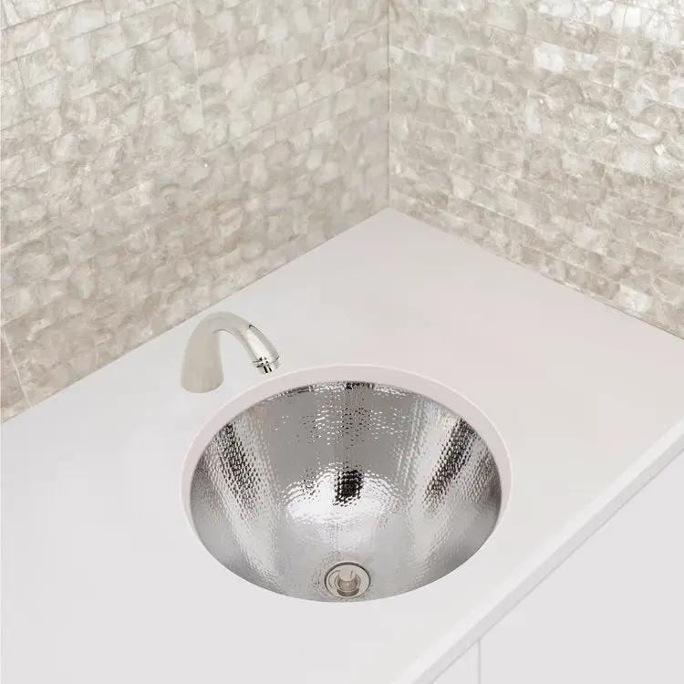 polished stainless steel sink