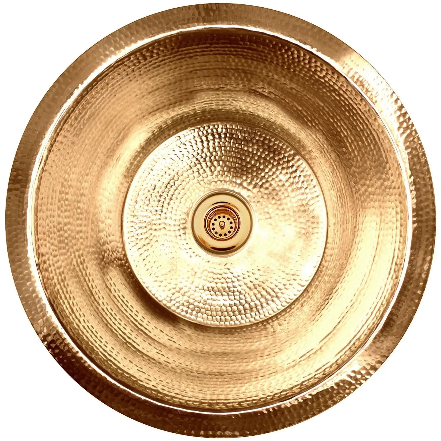 Linkasink Small Flat Round Builder's Series Drop-In or Undermount Sink 16" by Linkasink