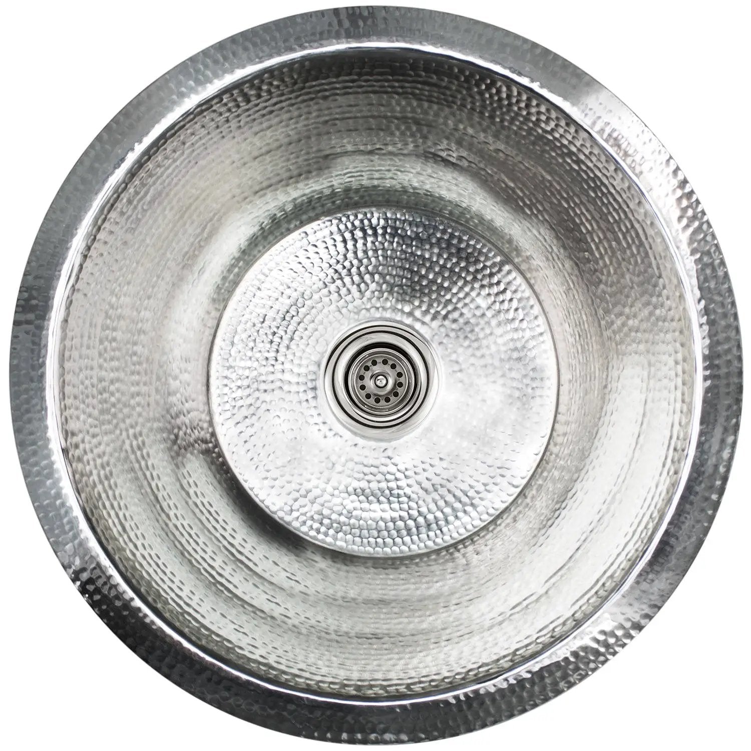 Linkasink Small Flat Round Builder's Series Drop-In or Undermount Sink 16" by Linkasink