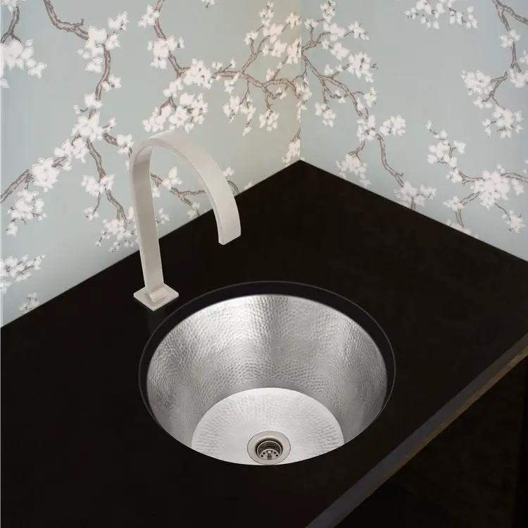 polished stainless steel sink