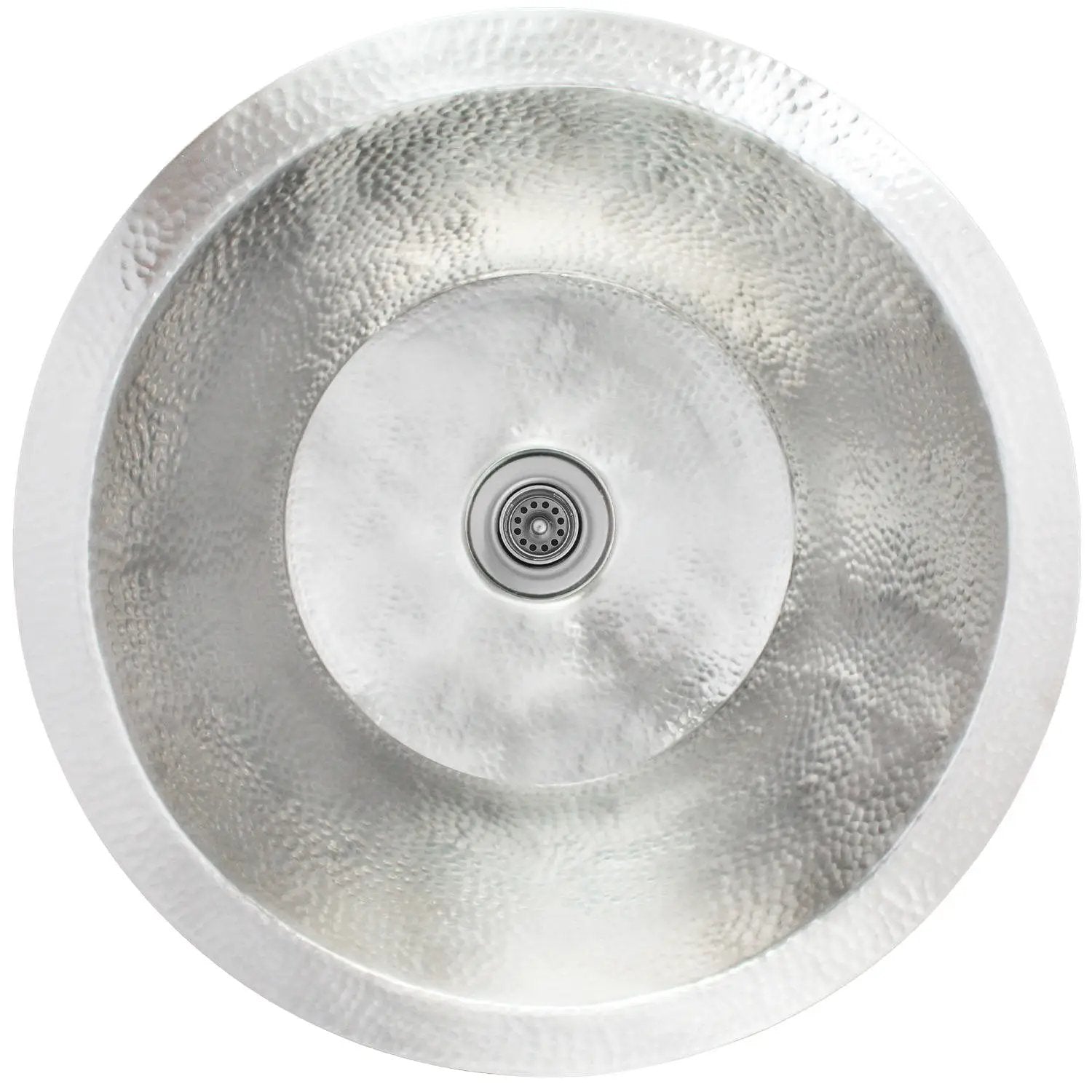 Linkasink Small Flat Round Builder's Series Drop-In or Undermount Sink 16" by Linkasink