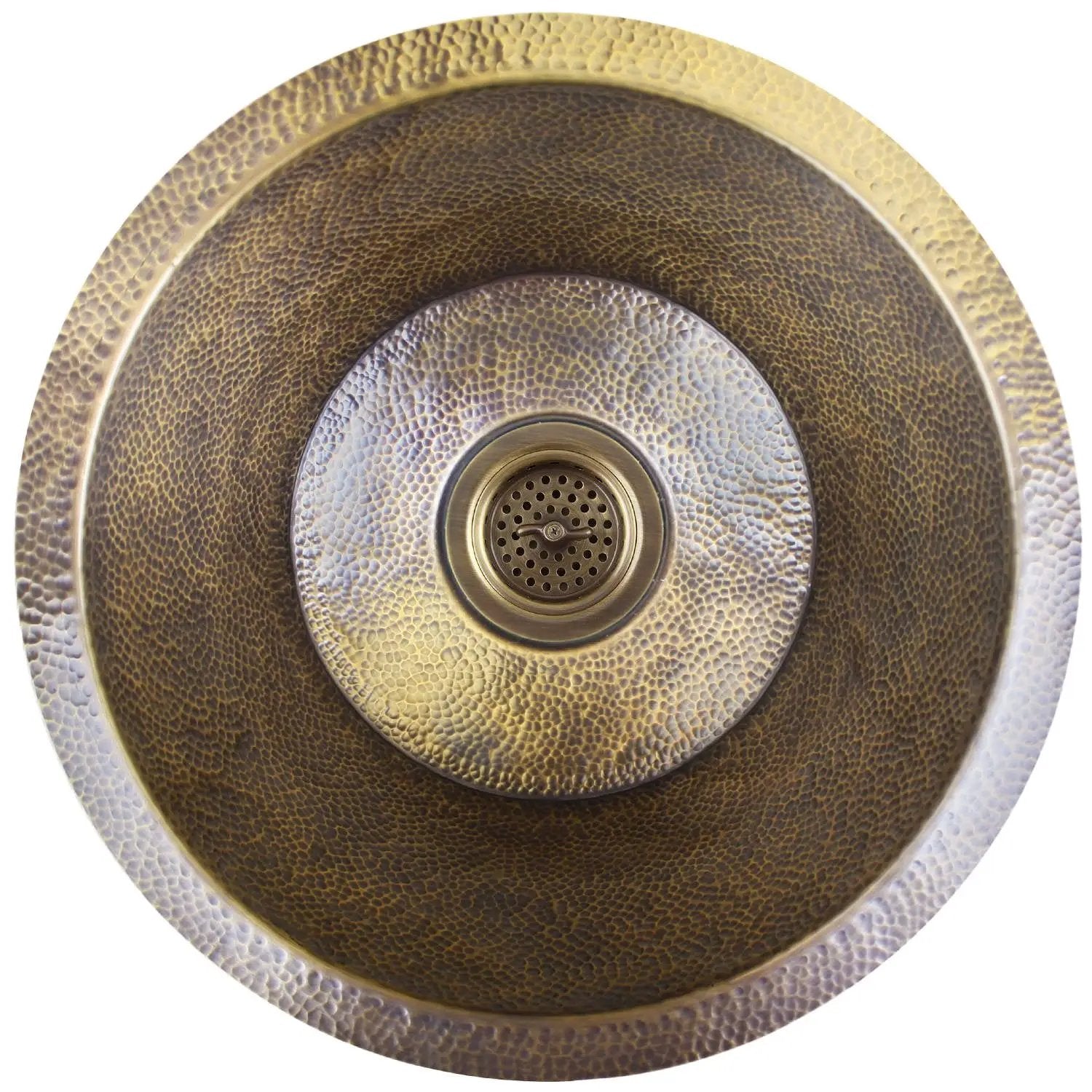 Linkasink Small Flat Round Builder's Series Drop-In or Undermount Sink 16" by Linkasink