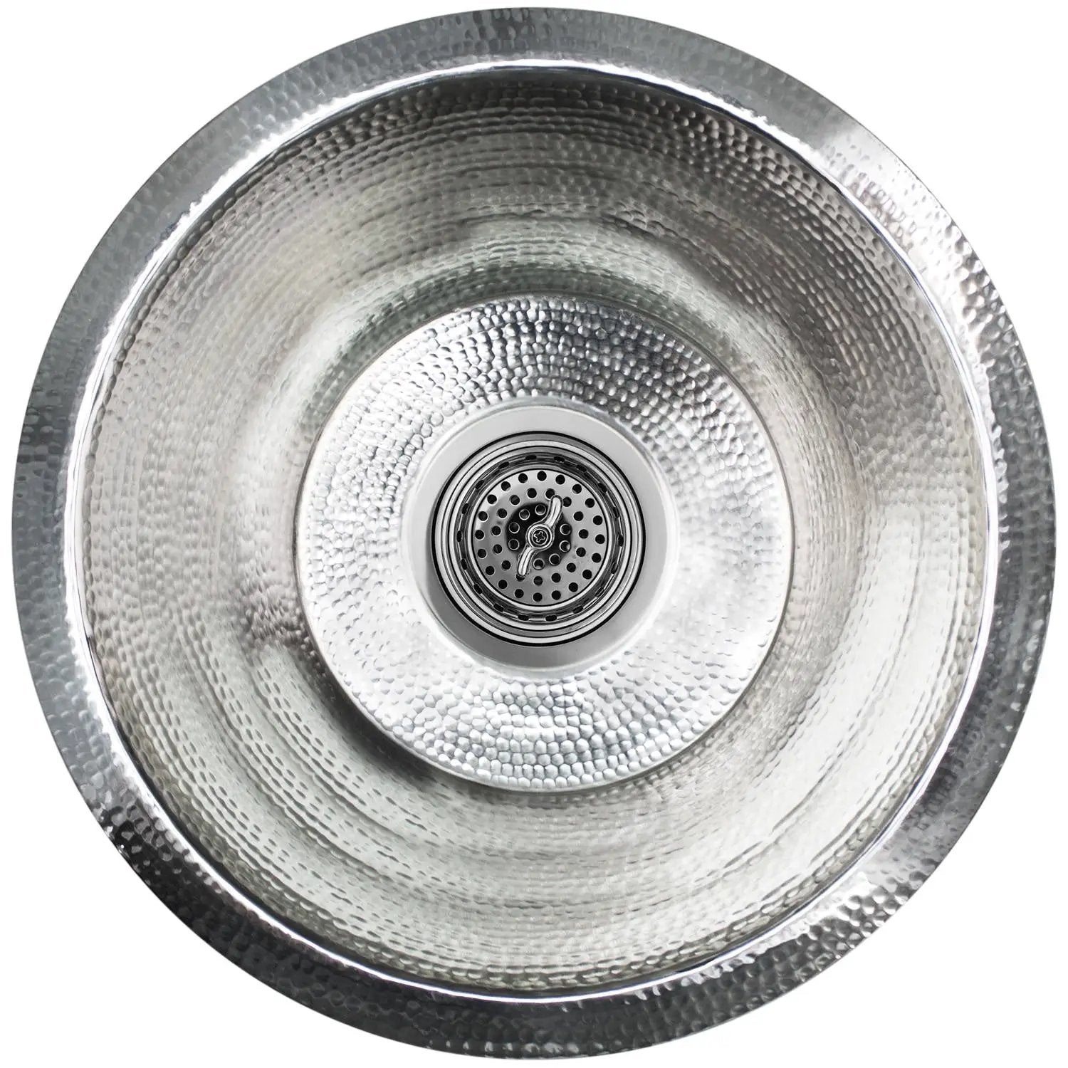 Linkasink Small Flat Round Builder's Series Drop-In or Undermount Sink 16" by Linkasink