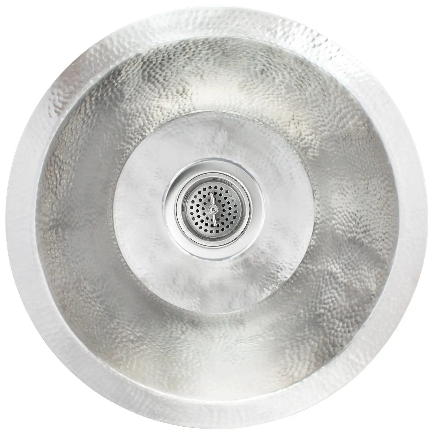 Linkasink Small Flat Round Builder's Series Drop-In or Undermount Sink 16" by Linkasink
